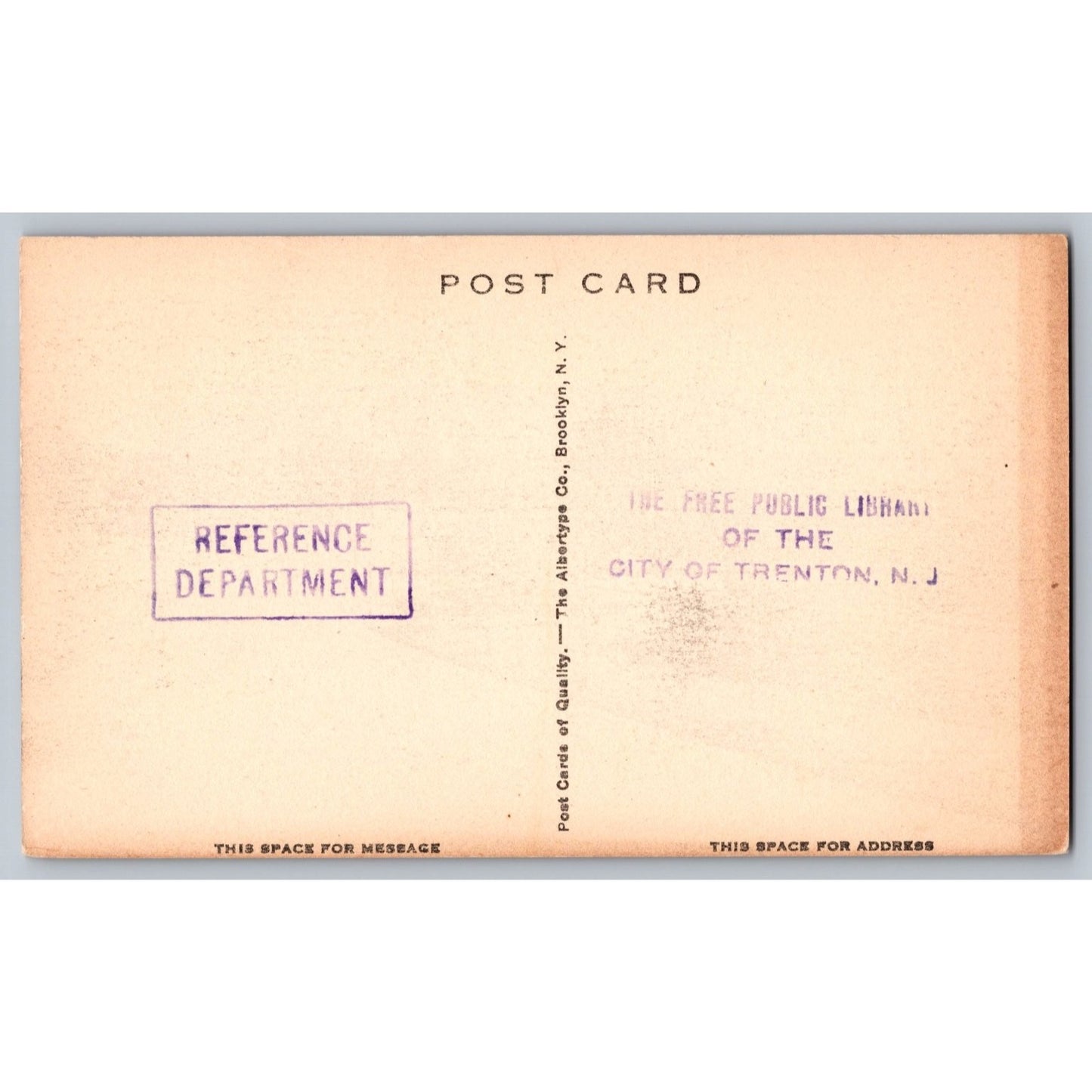 Philadelphia PA Pennsylvania The Free Library Divided Back Postcard Albertype