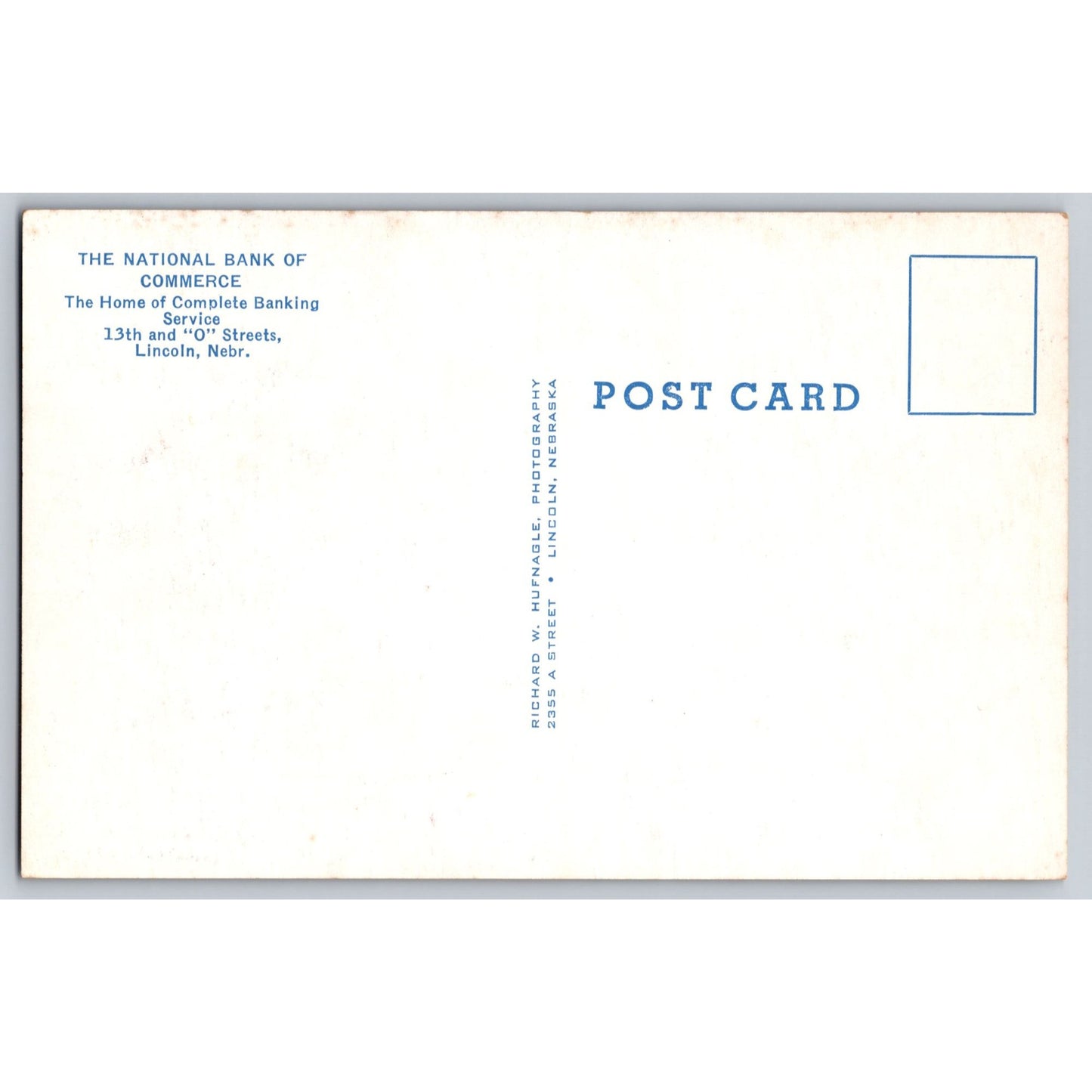 Lincoln NE Nebraska National Bank Of Commerce Chrome Postcard Unused
