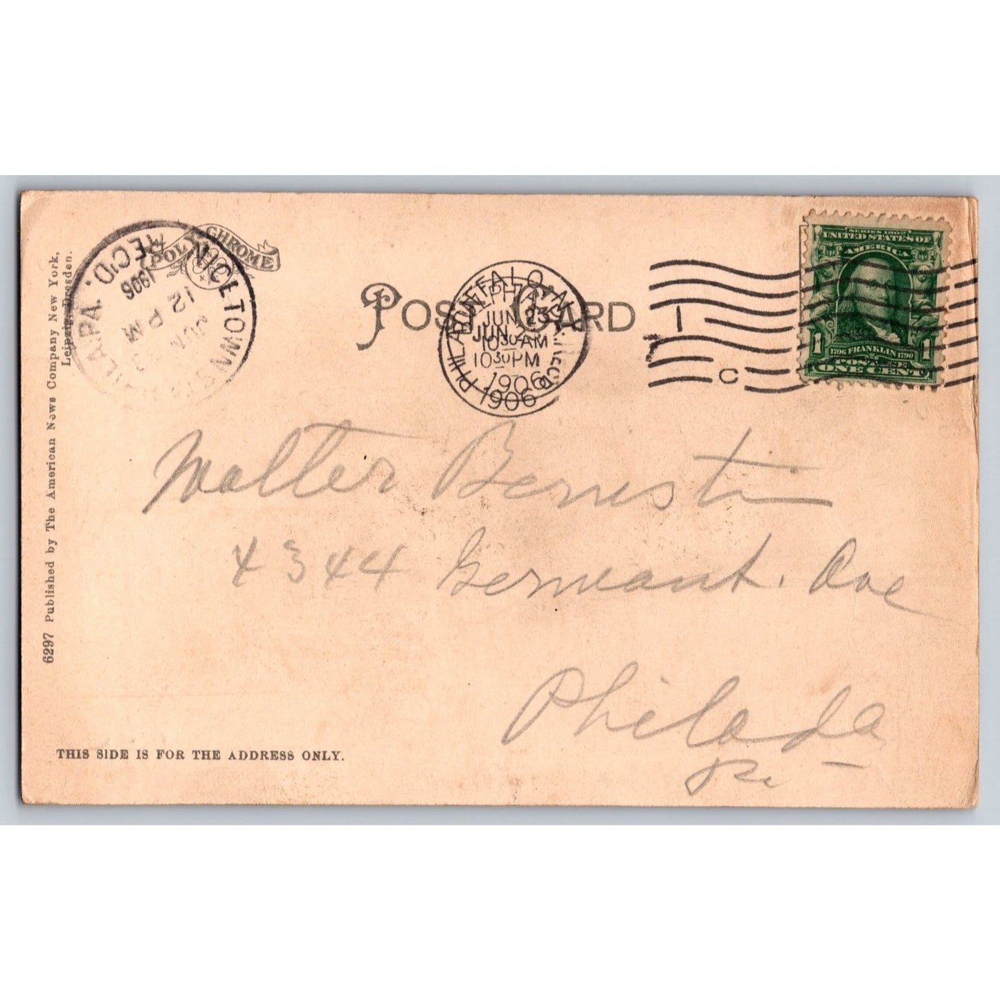 NY New York Stony Point on the Hudson 1906 Postcard American News Co