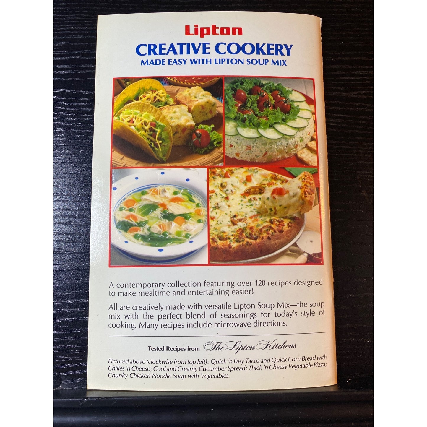 Lipton Soup Mix Creative Cookery Cookbook Booklet 1987 Soups Side Main Dishes