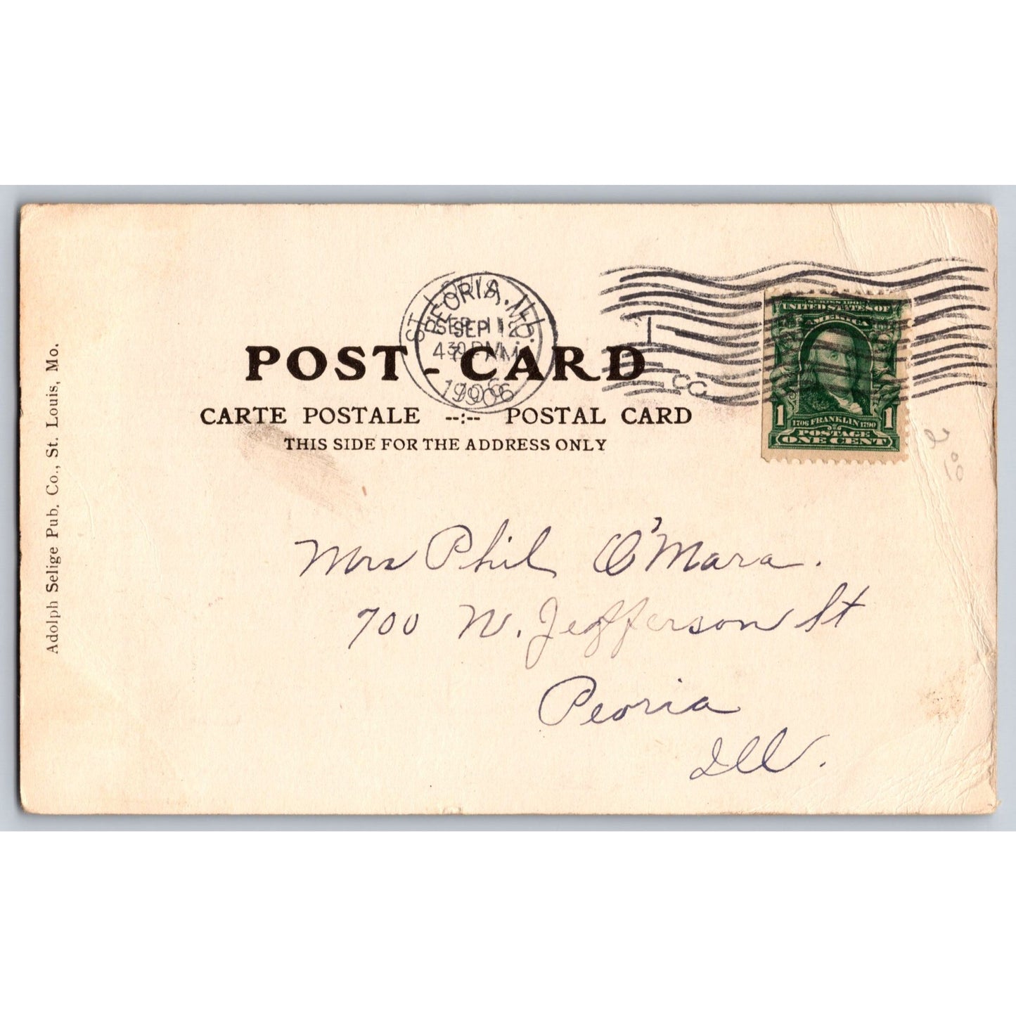 St Louis MO Missouri City Hall 1906 Undivided Back Postcard Used