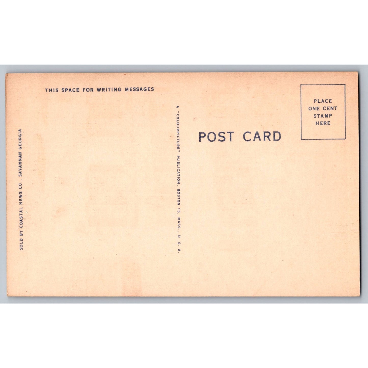 Postcard Ga Georgia Savannah General Greenes Headquarters Coastal News Co Linen