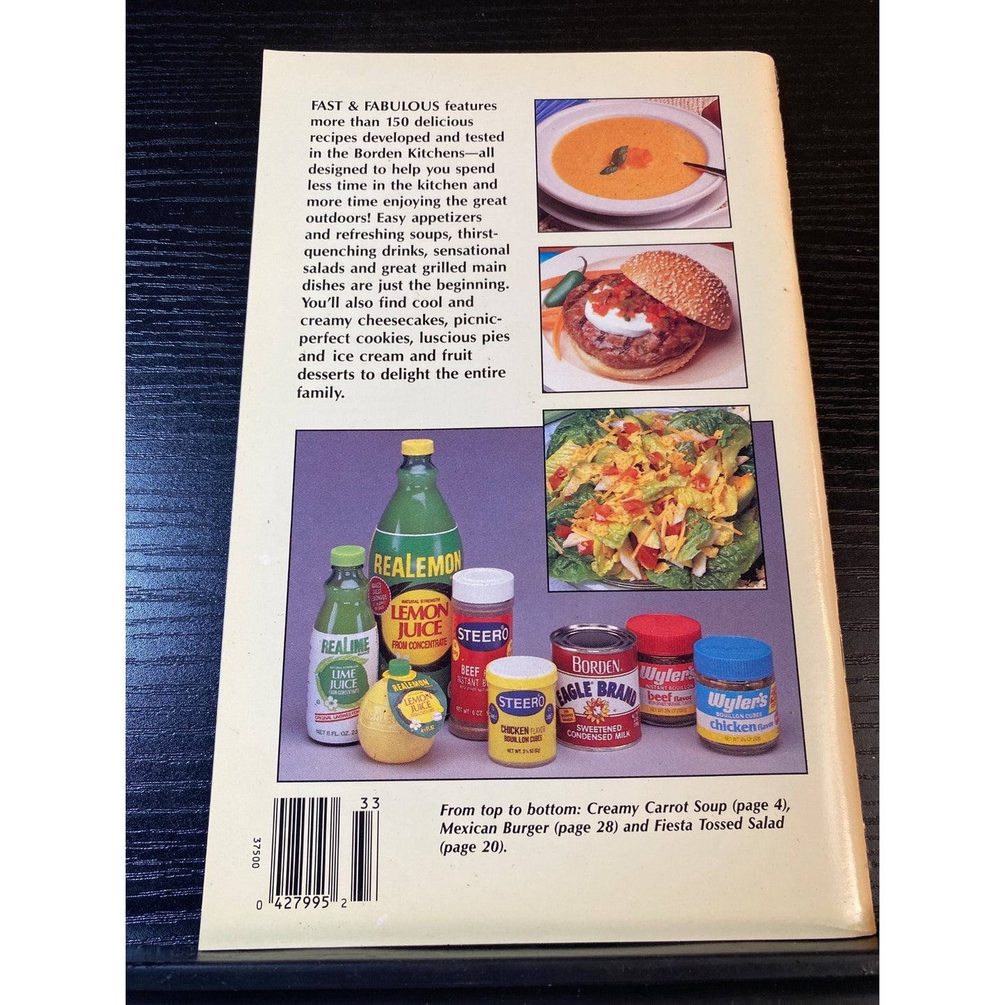Favorite Recipes Borden Cookbook Booklet Fast & Fabulous 1991 Over 150 Recipes
