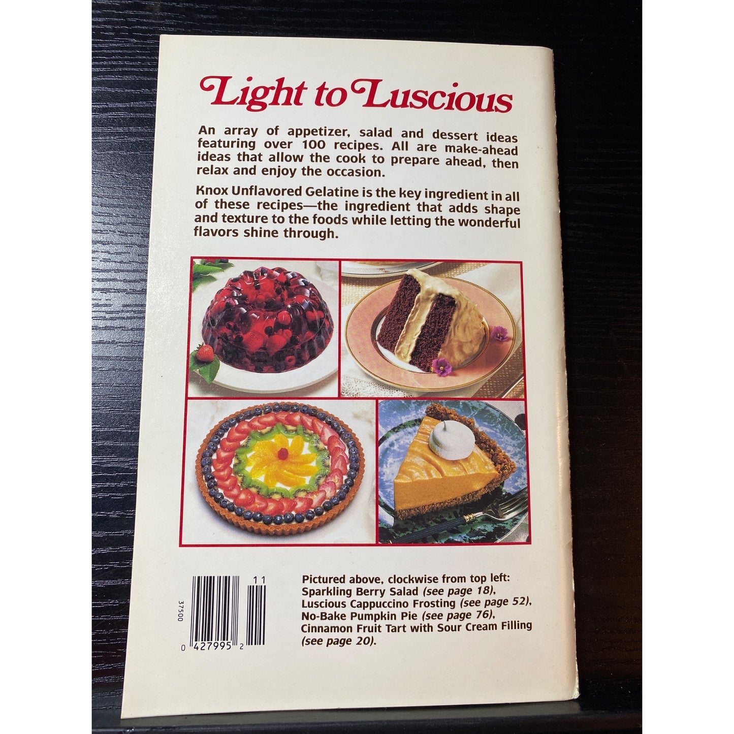 Light To Luscious The Knox Collection Of Fabulous Foolproof Recipes Cookbook 1988
