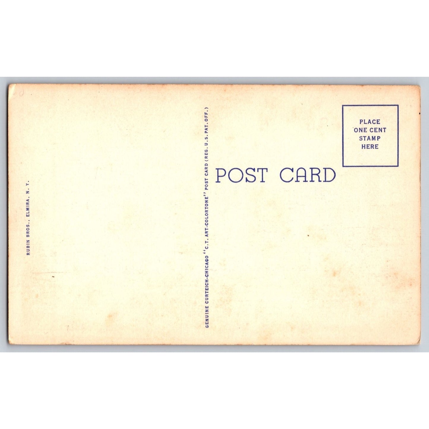 Elmira NY New York US Post Office Court House Linen Postcard Unused