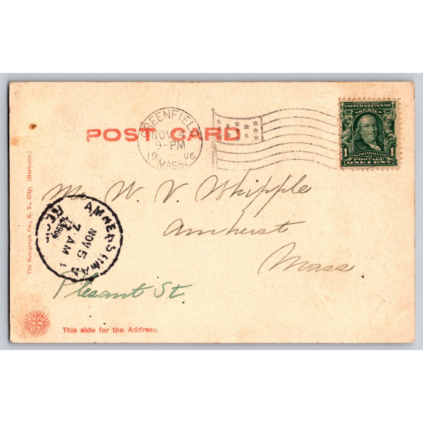 Springfield MA Massachusetts Forest Park 1906 Undivided Back Postcard Used