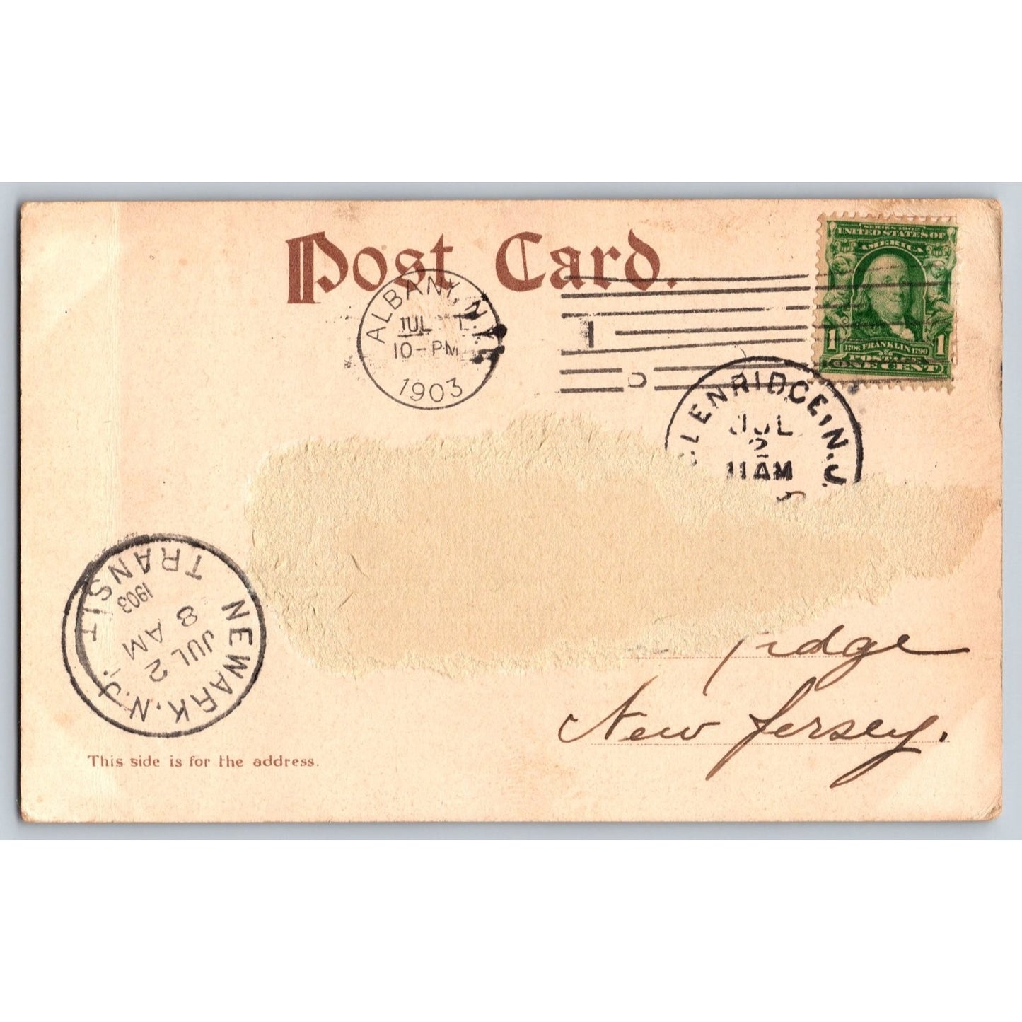 Albany NY New York State Capitol 1903 Undivided Back Postcard Used Germany