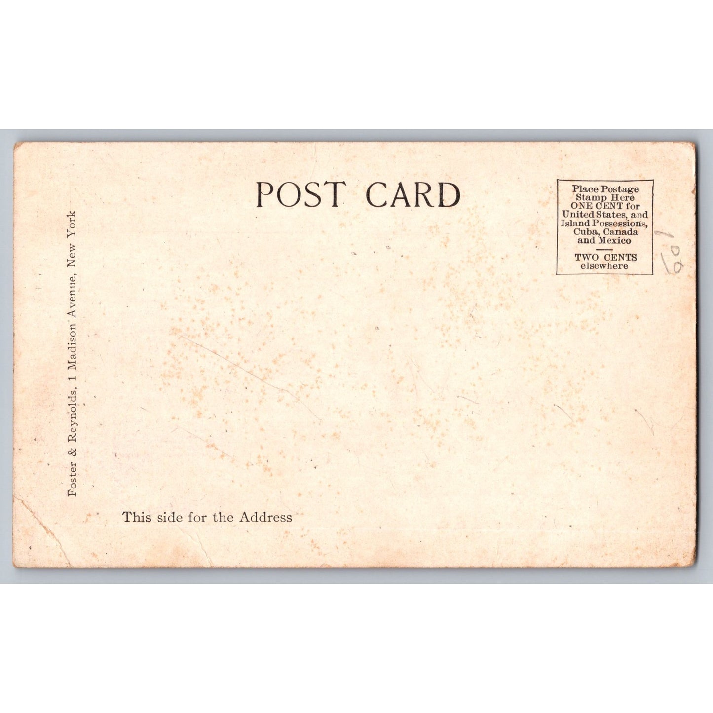 Postcard DC Washington US Treasury Undivided Back Foster & Reynolds New York