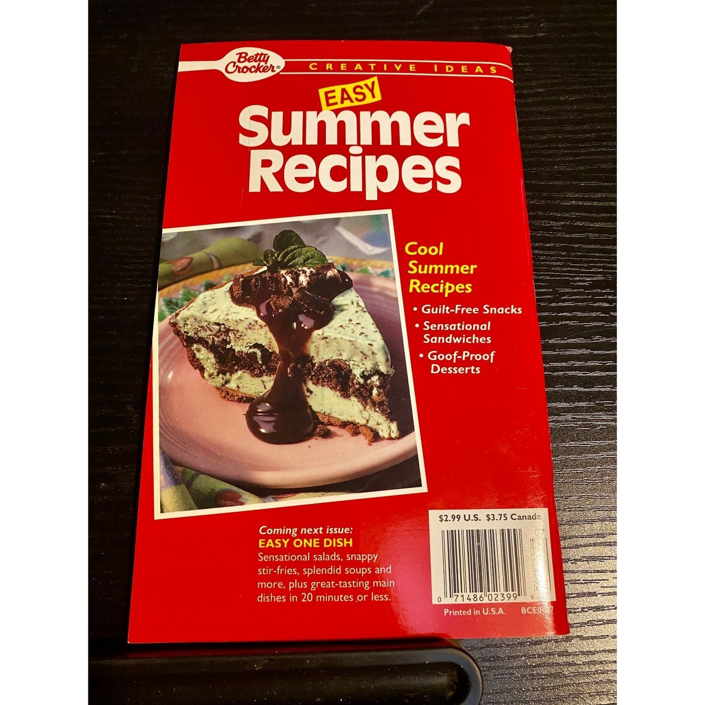 Cookbook Booklet Betty Crocker 1995 Aug Easy Summer Recipes