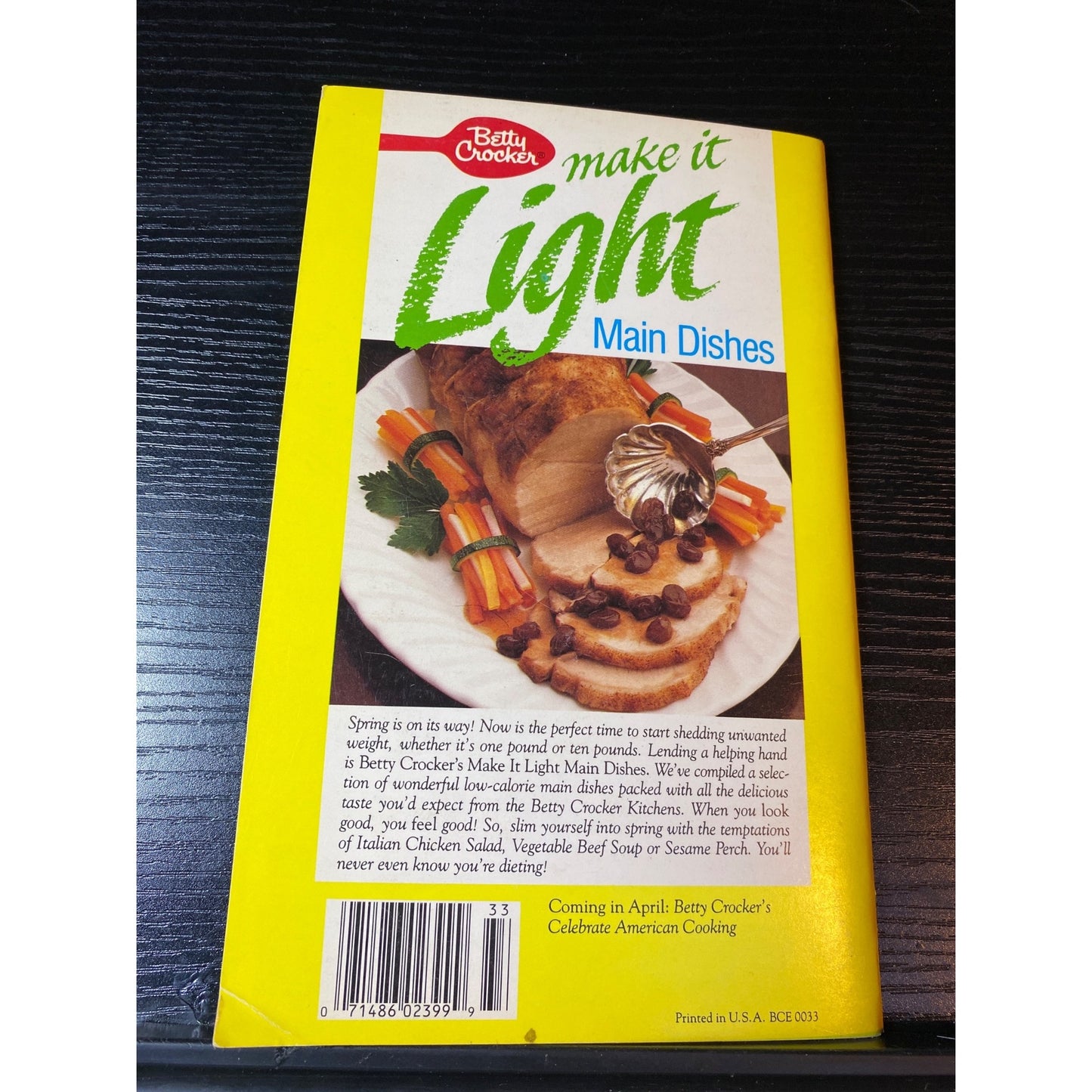 Betty Crocker Make It Light Main Dishes Recipe Cookbook Booklet 1989