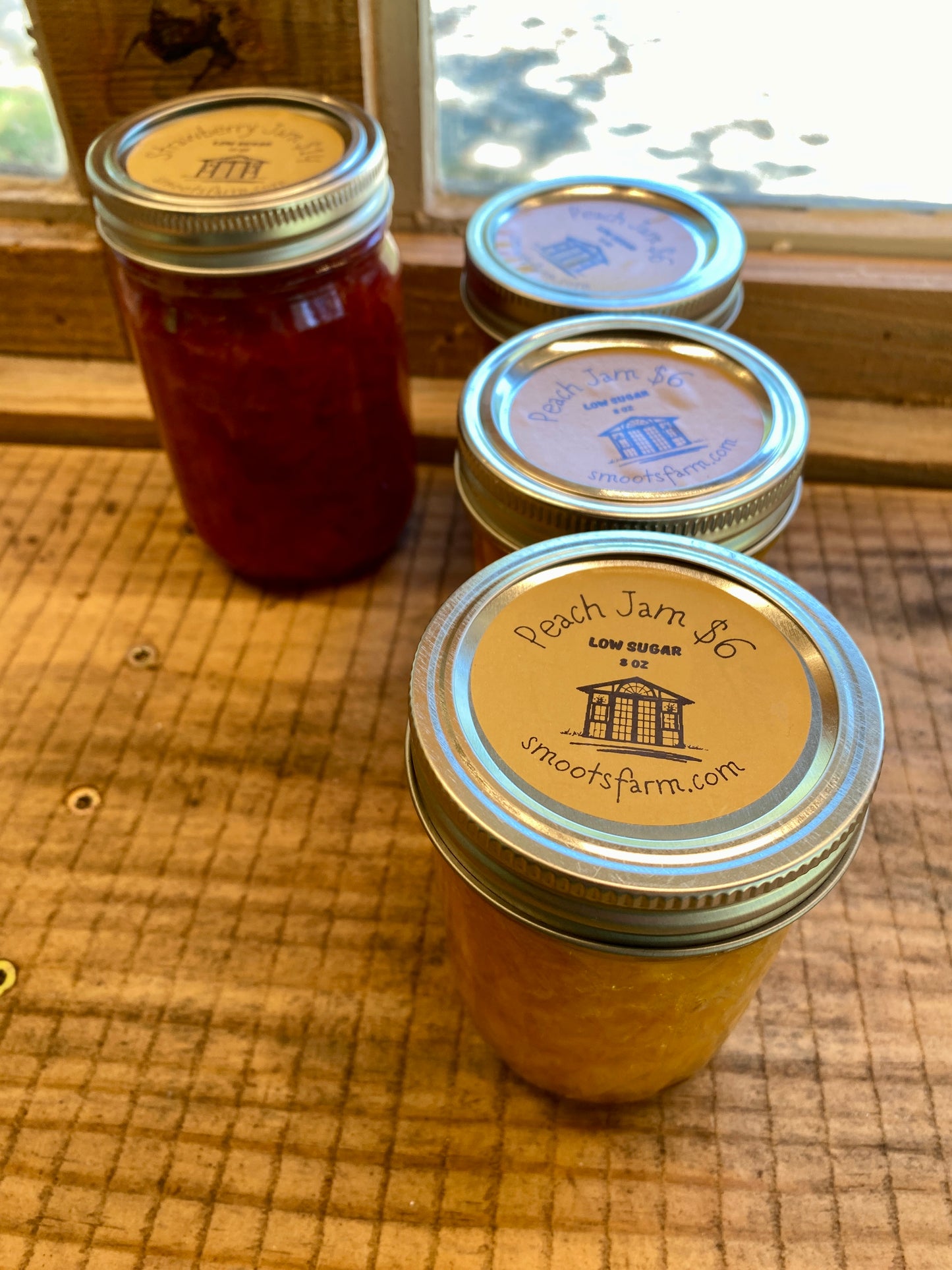 Peach Jam - Low Sugar Half Pint Jar