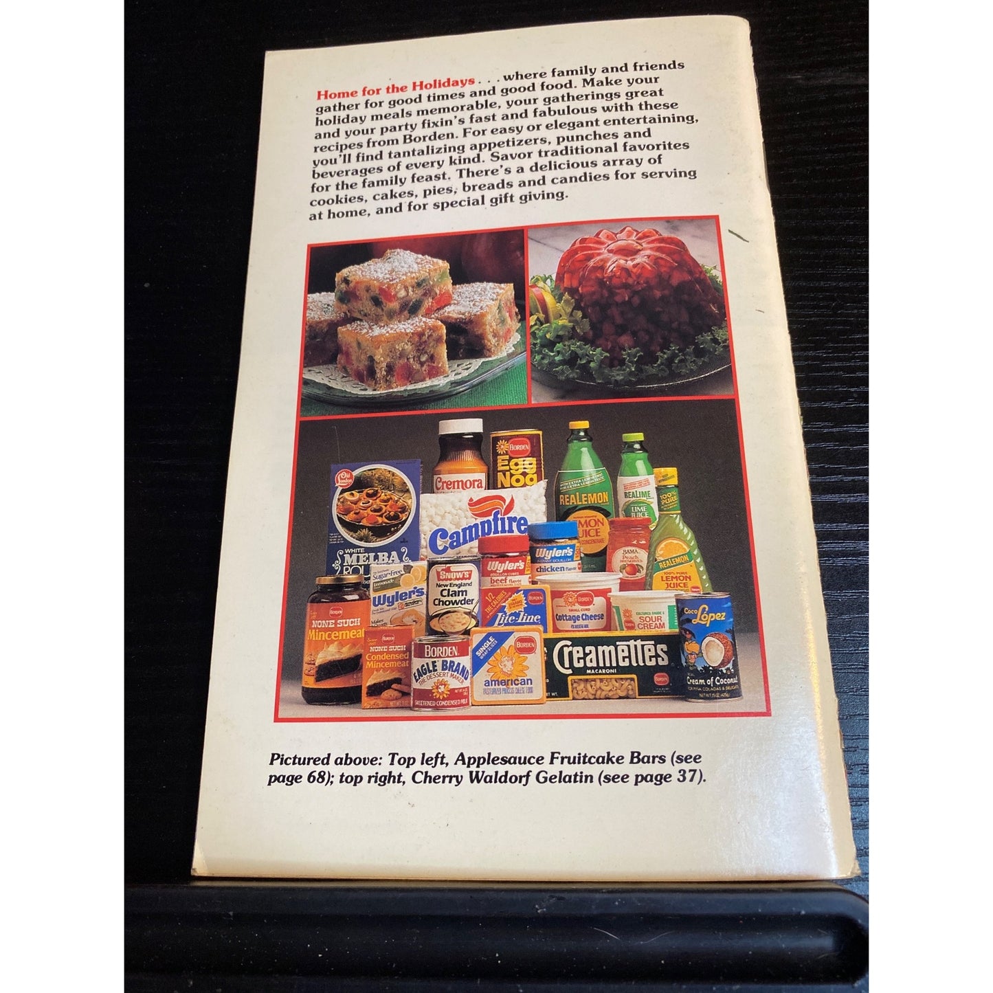 Borden Favorite Recipes No. 14 Home For The Holidays 1986 Cookbook Booklet