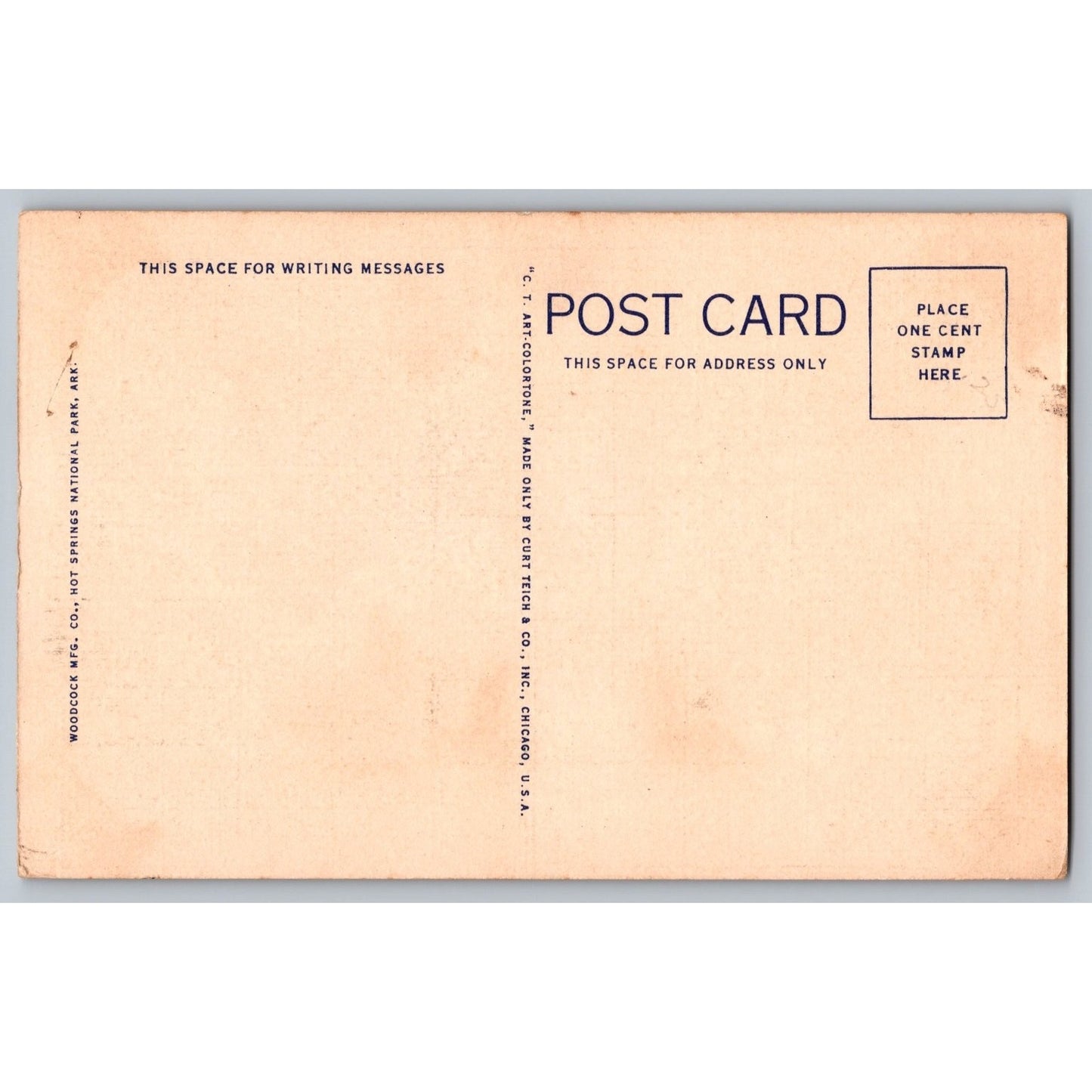 Hot Springs National Park AR Arkansas Army and Navy Hospital White Border Postcard