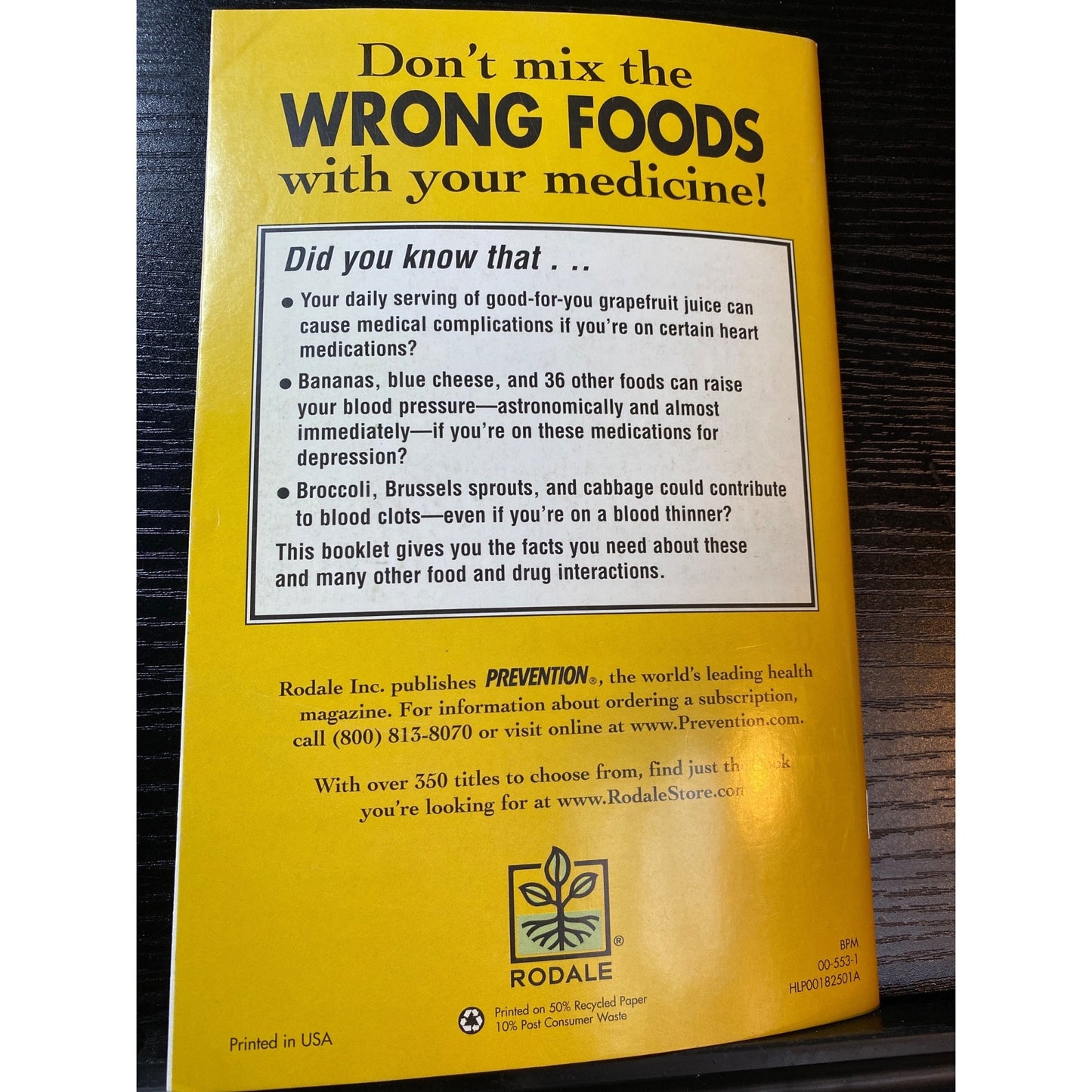 Eat Drink And Be Wary By Joe Graedon & Teresa Graedon Ph.D. Paperback