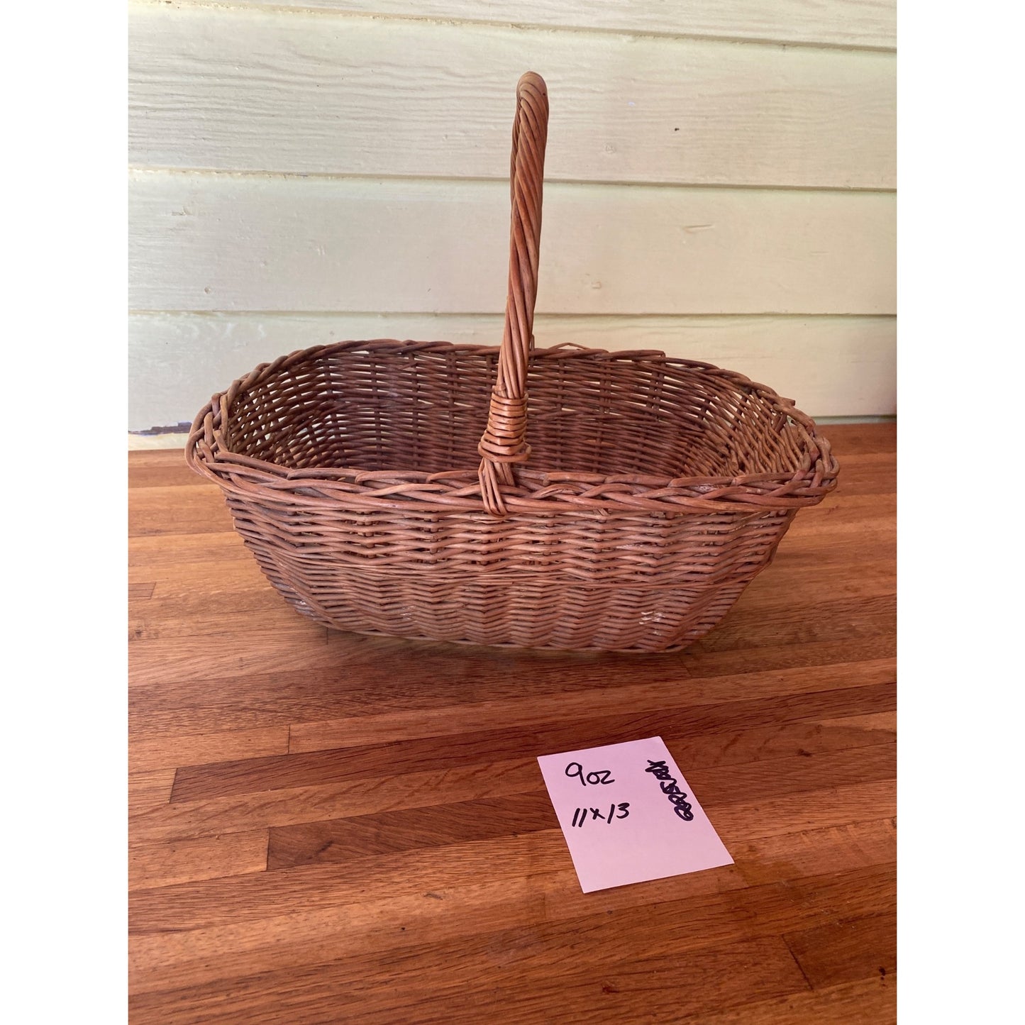 Wicker Basket With Handle 11"x13" Lightweight Rustic Storage Or Decorative Piece