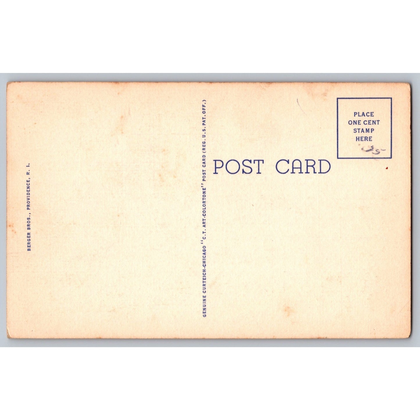 Providence RI Rhode Island Large Letter Greetings 1940s Linen Postcard Unused