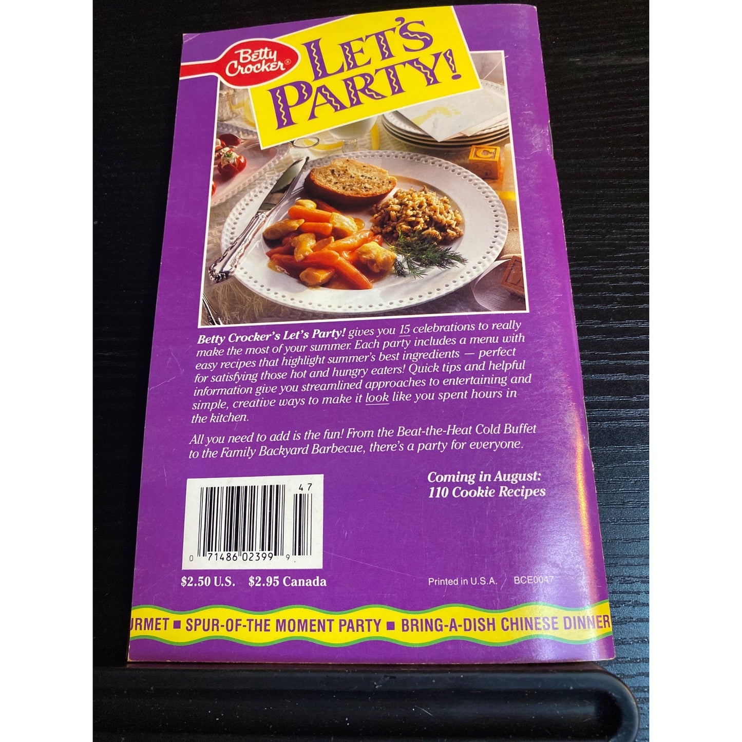 Betty Crocker Lets Party 1990 Cookbook Booklet Summer Party Recipes