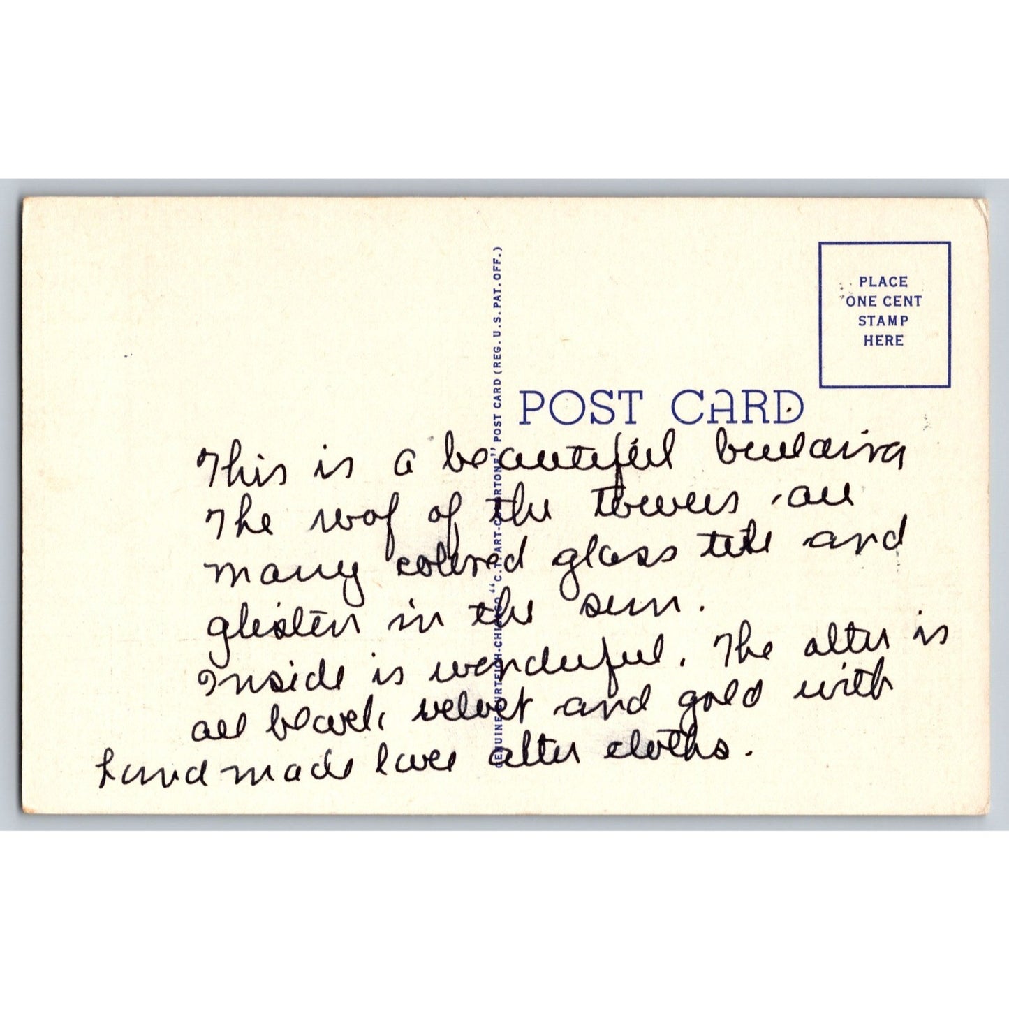 Corpus Christi TX Texas Cathedral 1930s White Border Postcard Used