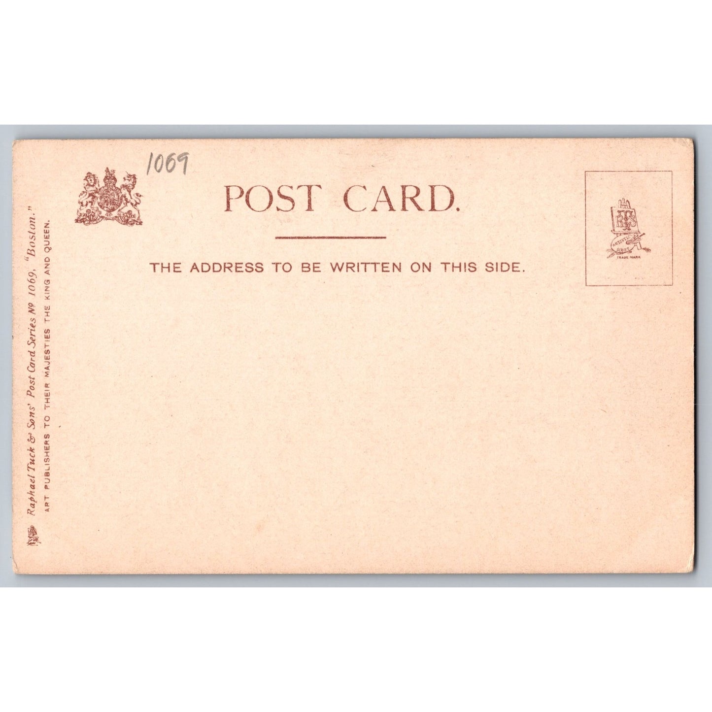 Boston MA Massachusetts State House Undivided Back Postcard Raphael Tuck & Sons