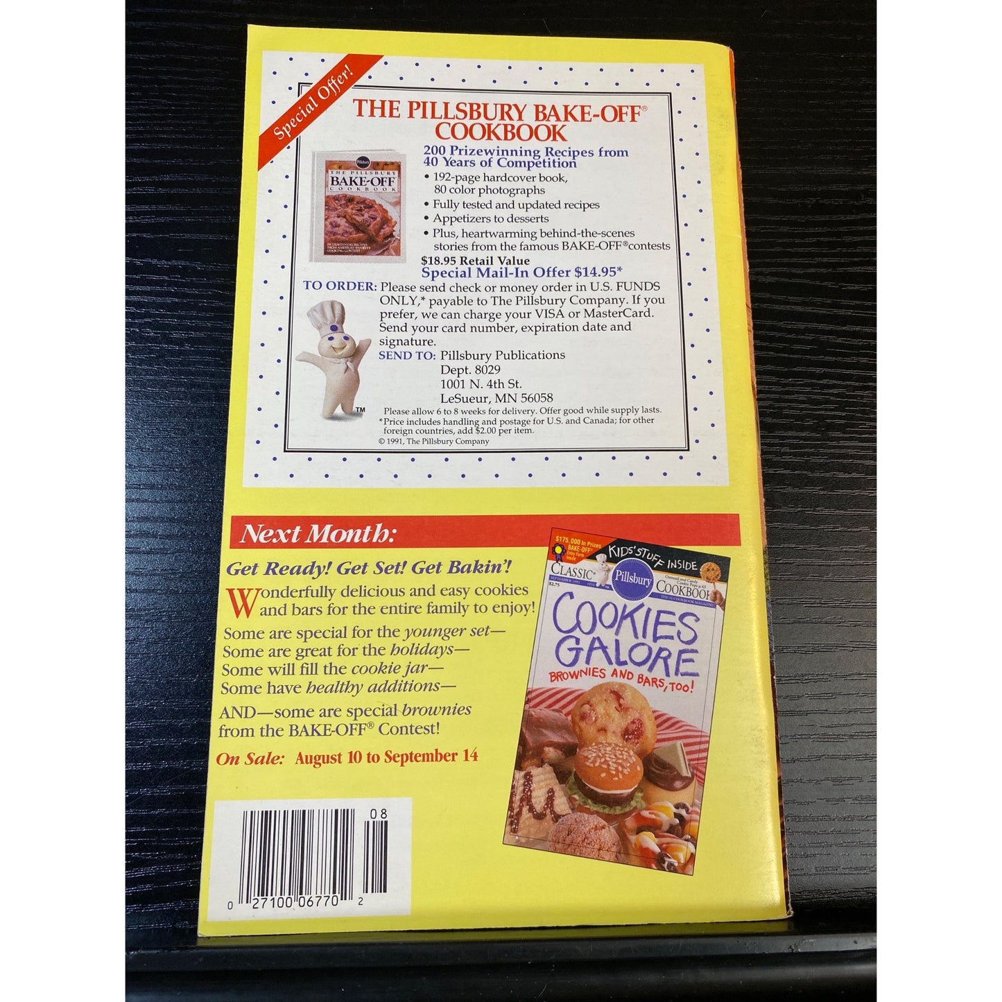 Pillsbury Classic Cookbook Booklet Quick Cooking 1993 60 Recipes Bake-Off