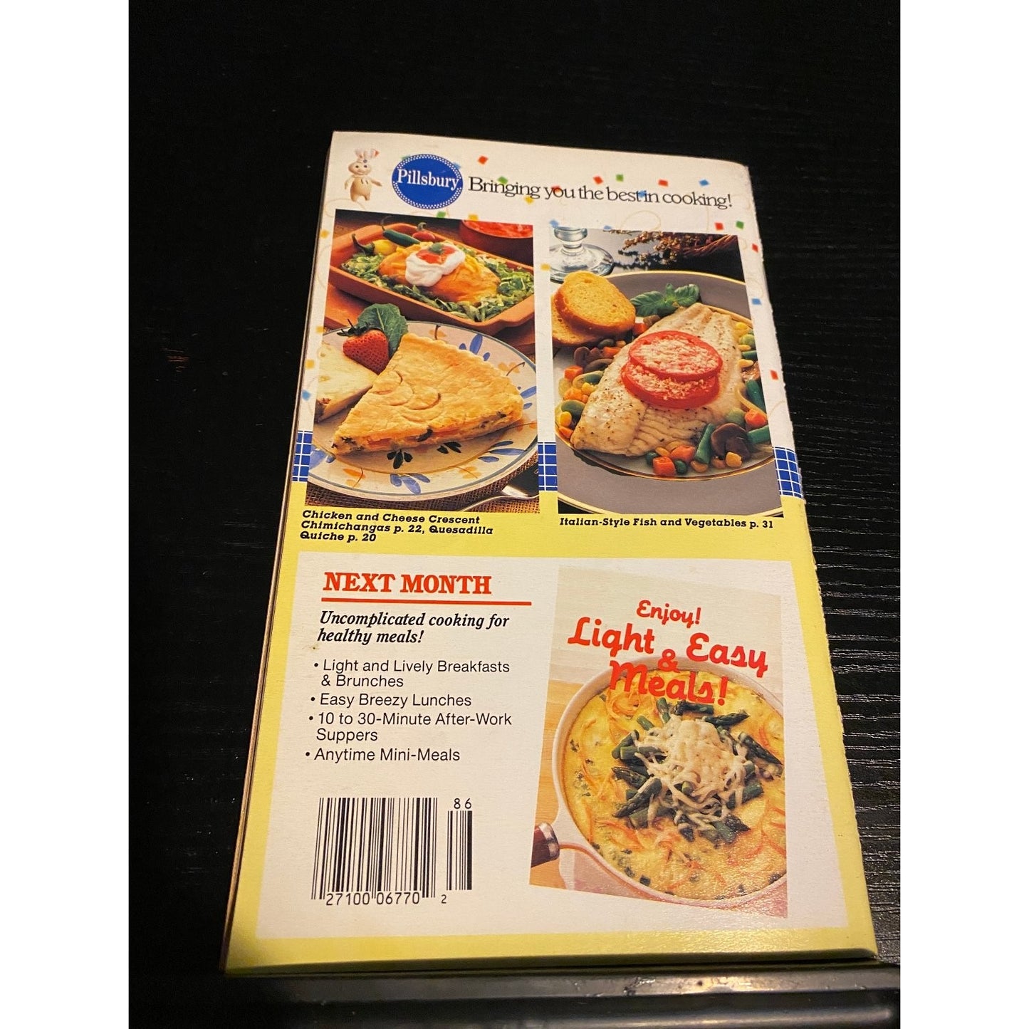Pillsbury Classic Cookbook Booklet 1988 Bake-Off 33rd Contest