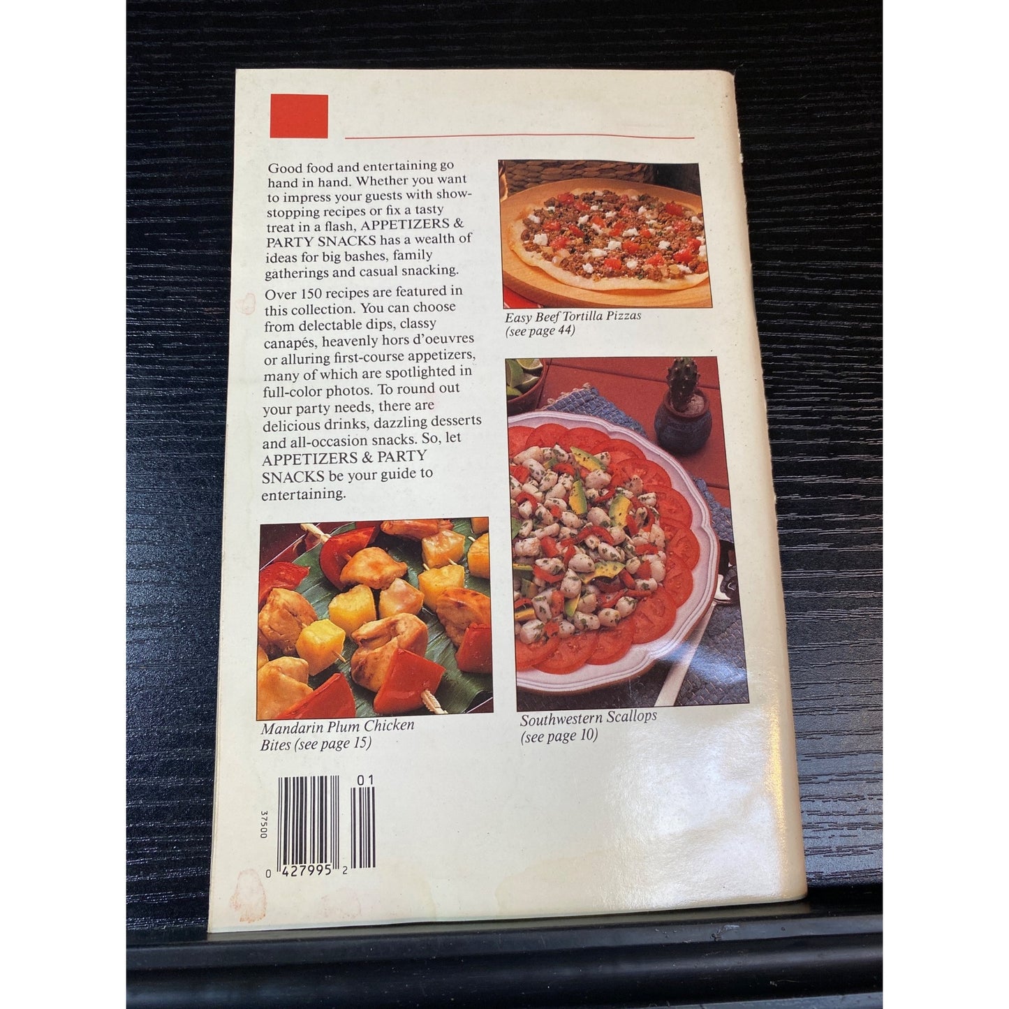 Favorite Recipes Appetizers & Party Snacks Cookbook Booklet 1990
