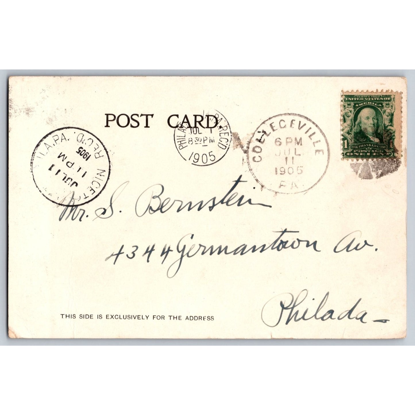 Trappe PA Pennsylvania Trappe Lutheran Church 1905 Undivided Back Postcard Used