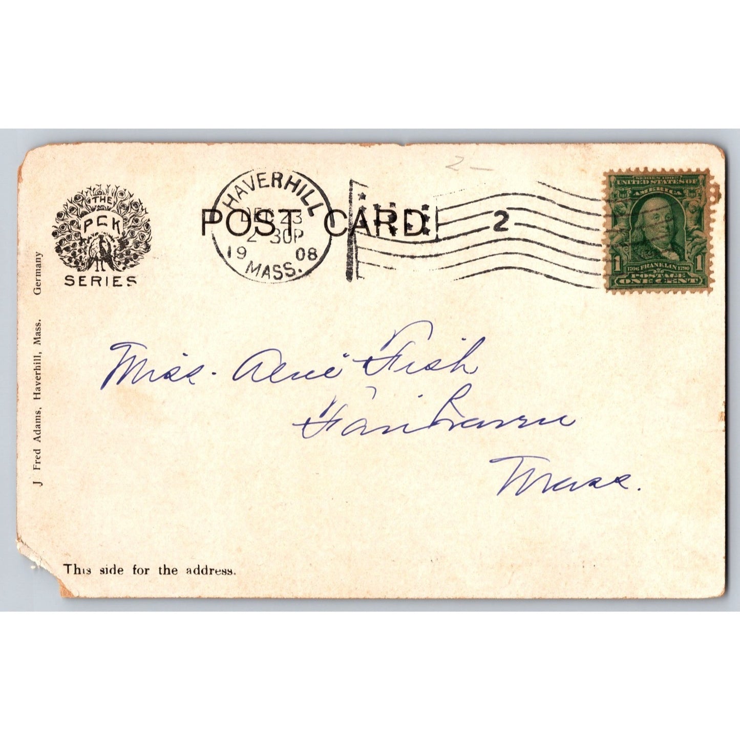 Haverhill MA Massachusetts Winnekenni Castle 1905 Undivided Back Postcard Used