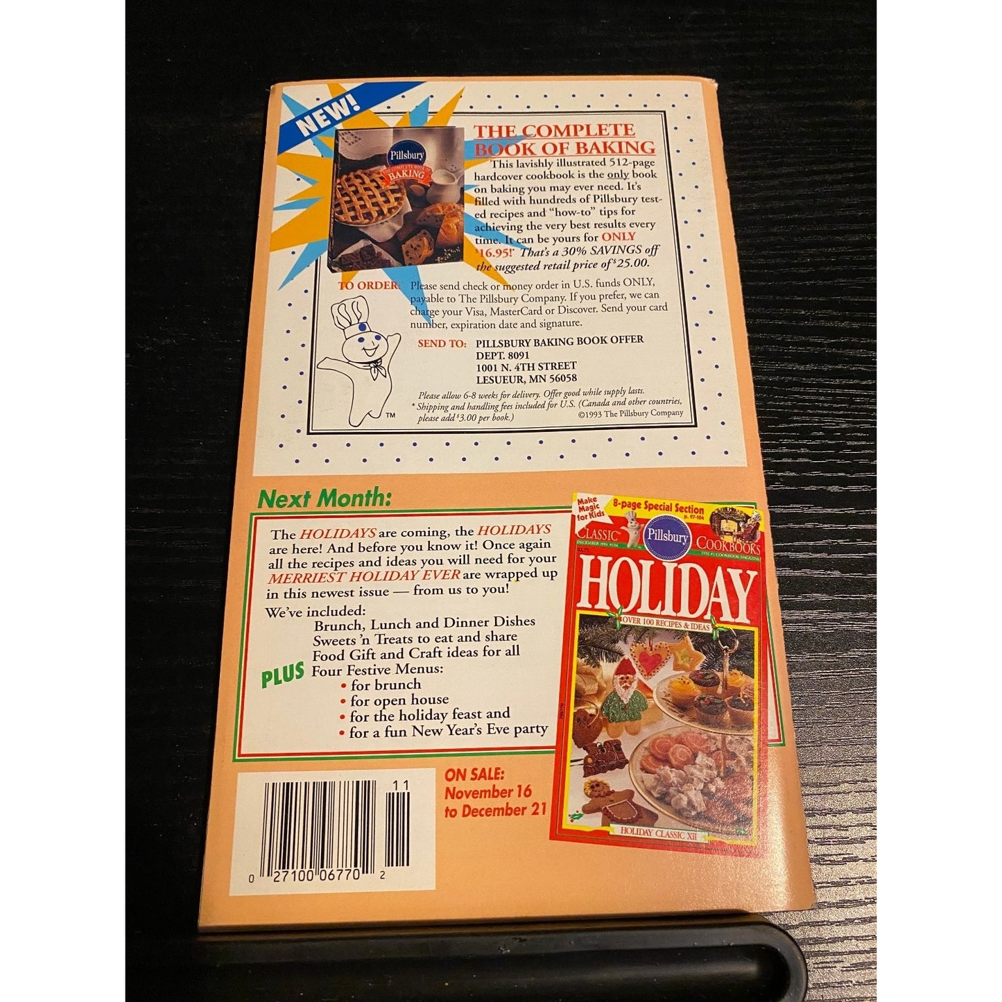 Pillsbury Classic Cookbook Booklet 1993 Down-Home Cooking & Baking Recipes