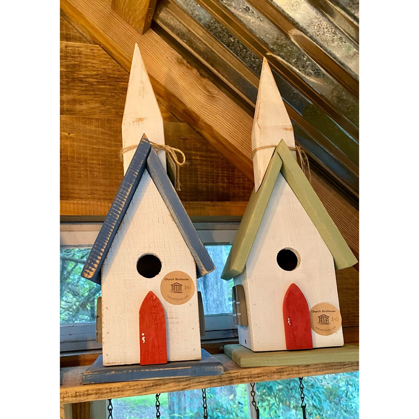 Handmade Birdhouse from Rough Sawn Lumber - Bluebird Houses