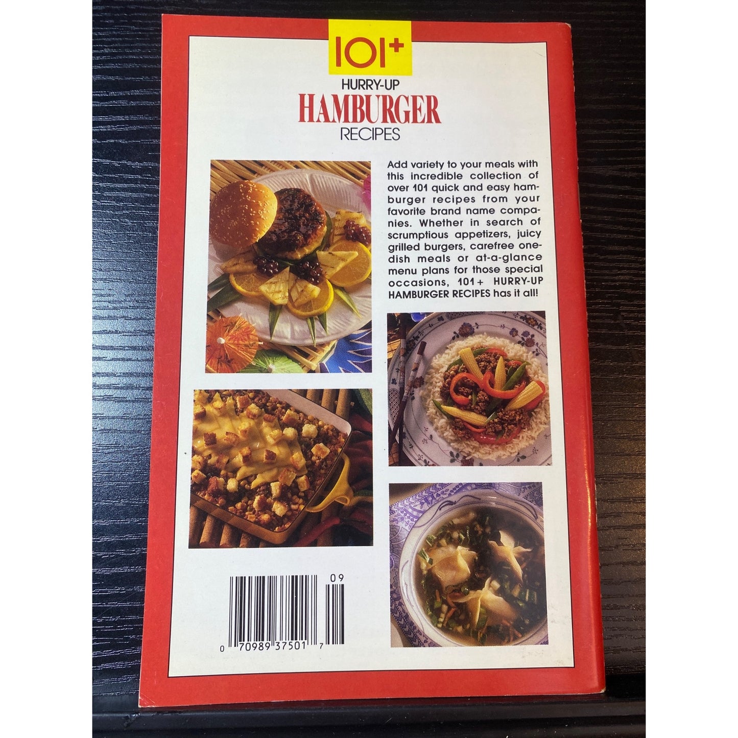 Favorite Brands Recipes 101+ Hurry-Up Hamburger Cookbook Booklet 1992 Special Ed