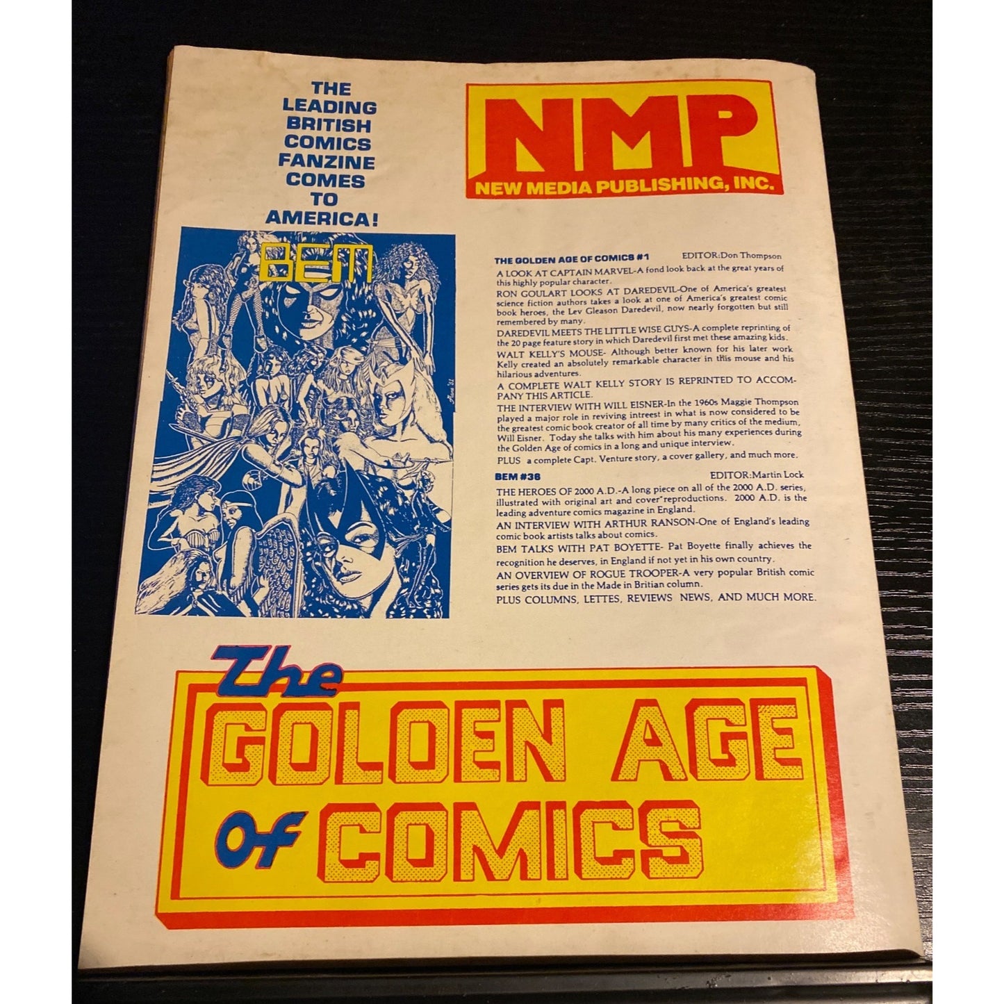 BEM #36 Comic Book British Fanzine 1981 New Media Publishing Heroes Of 2000AD