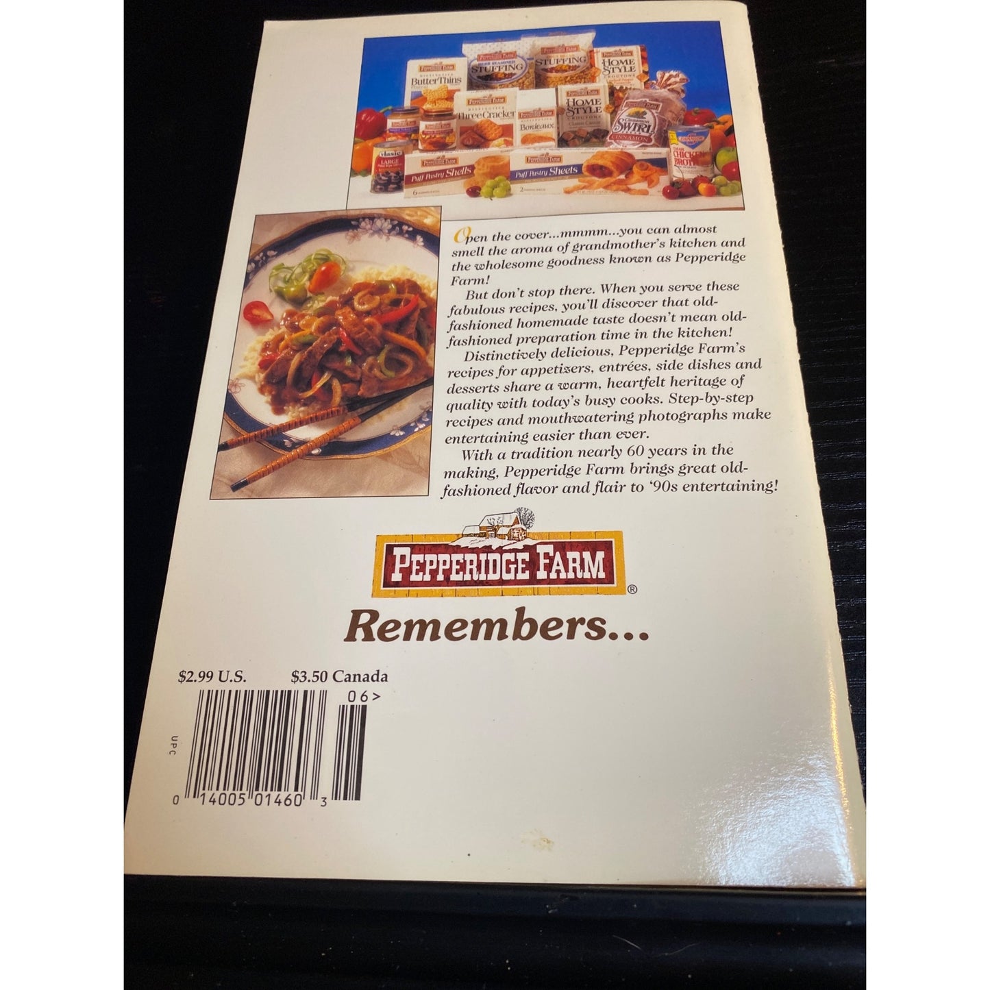 Pepperidge Farm Easy Entertaining Cookbook Booklet 1994 Appetizers To Desserts