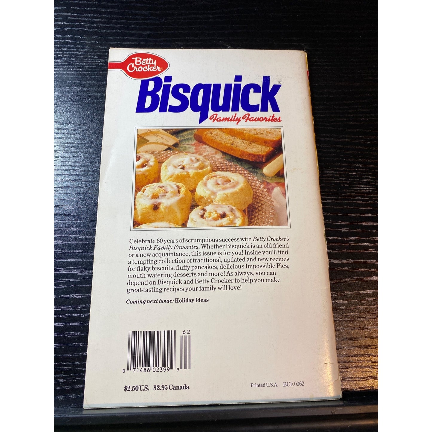 Betty Crocker Bisquick 60 Years Family Favorites Recipe Cookbook Booklet 1991