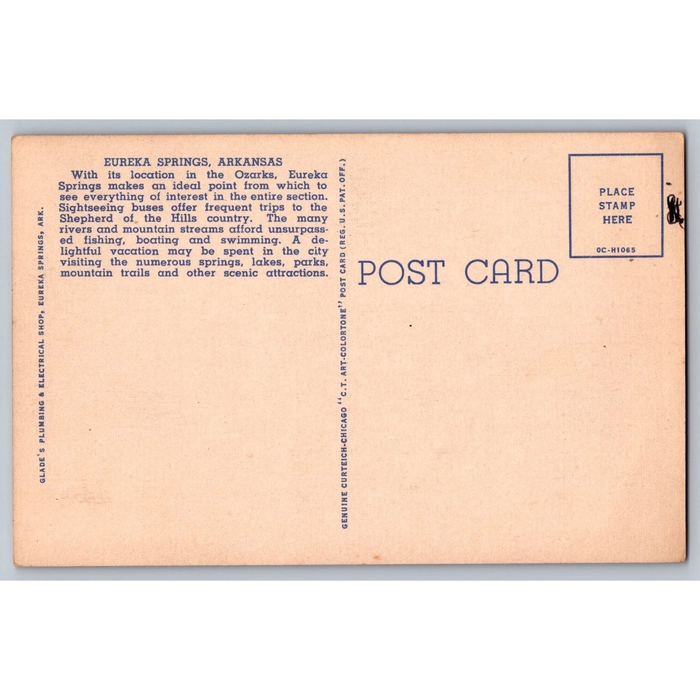 Eureka Springs AR Arkansas Crescent Hotel Catholic Church Linen Postcard Unused