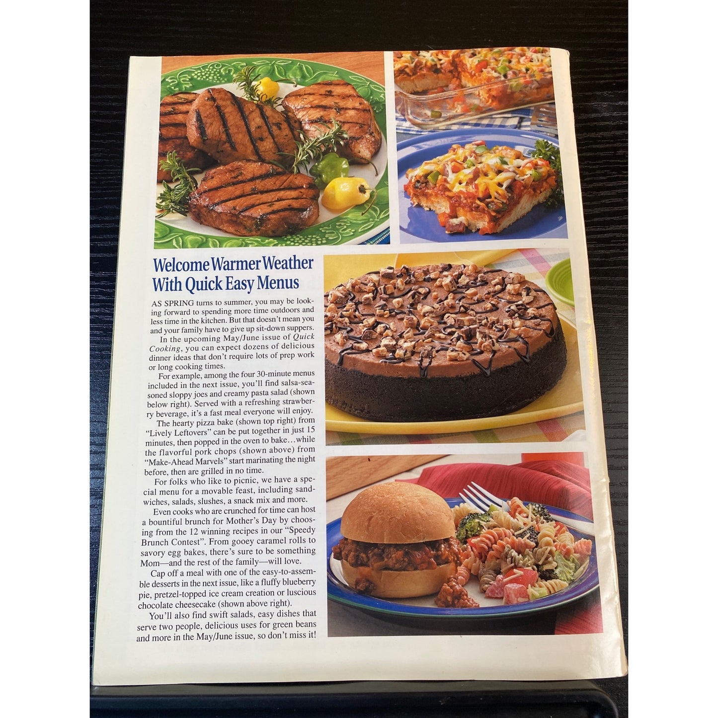 Taste Of Homes Quick Cooking Magazine Mar/Apr 2005 Speedy Meals Make-Ahead Tips