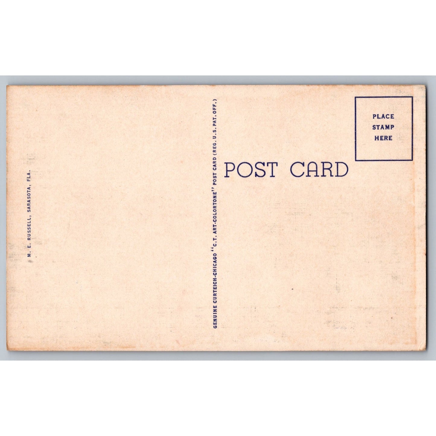 Ft Myers FL Florida First Methodist Church Royal Palms Linen Postcard Unused
