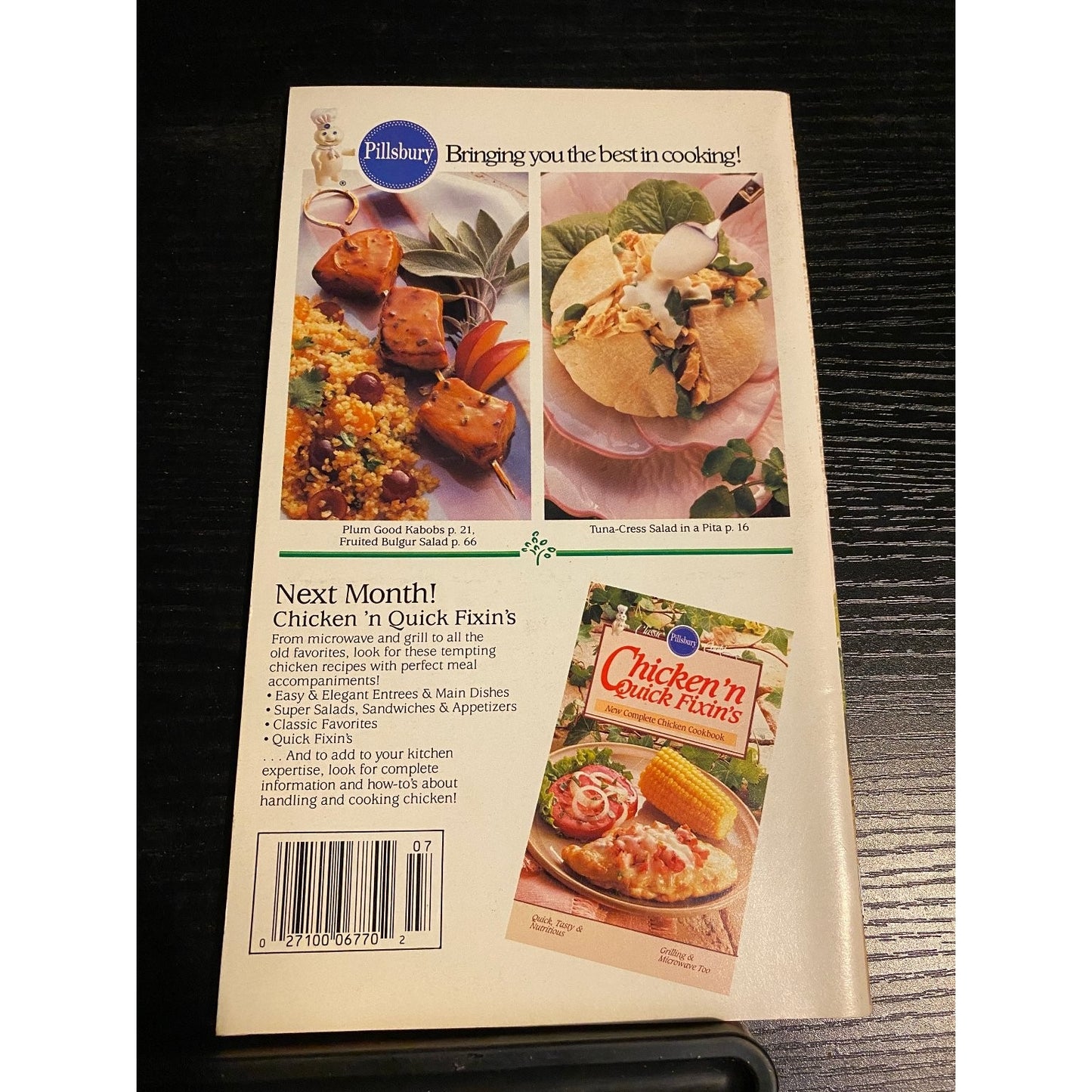 Pillsbury Classic Cookbook Booklet 1989 Light & Simple Summer Meals Low Cal