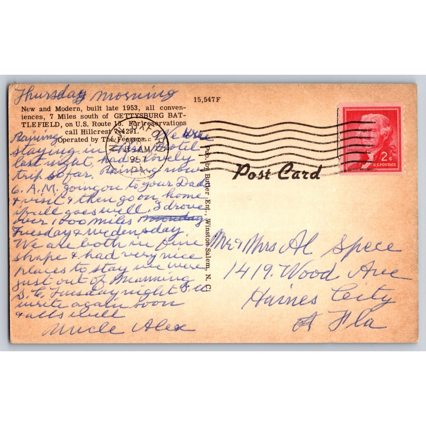 Emmitsburg MD Maryland Motel Mt Mountain View 1950s Linen Postcard
