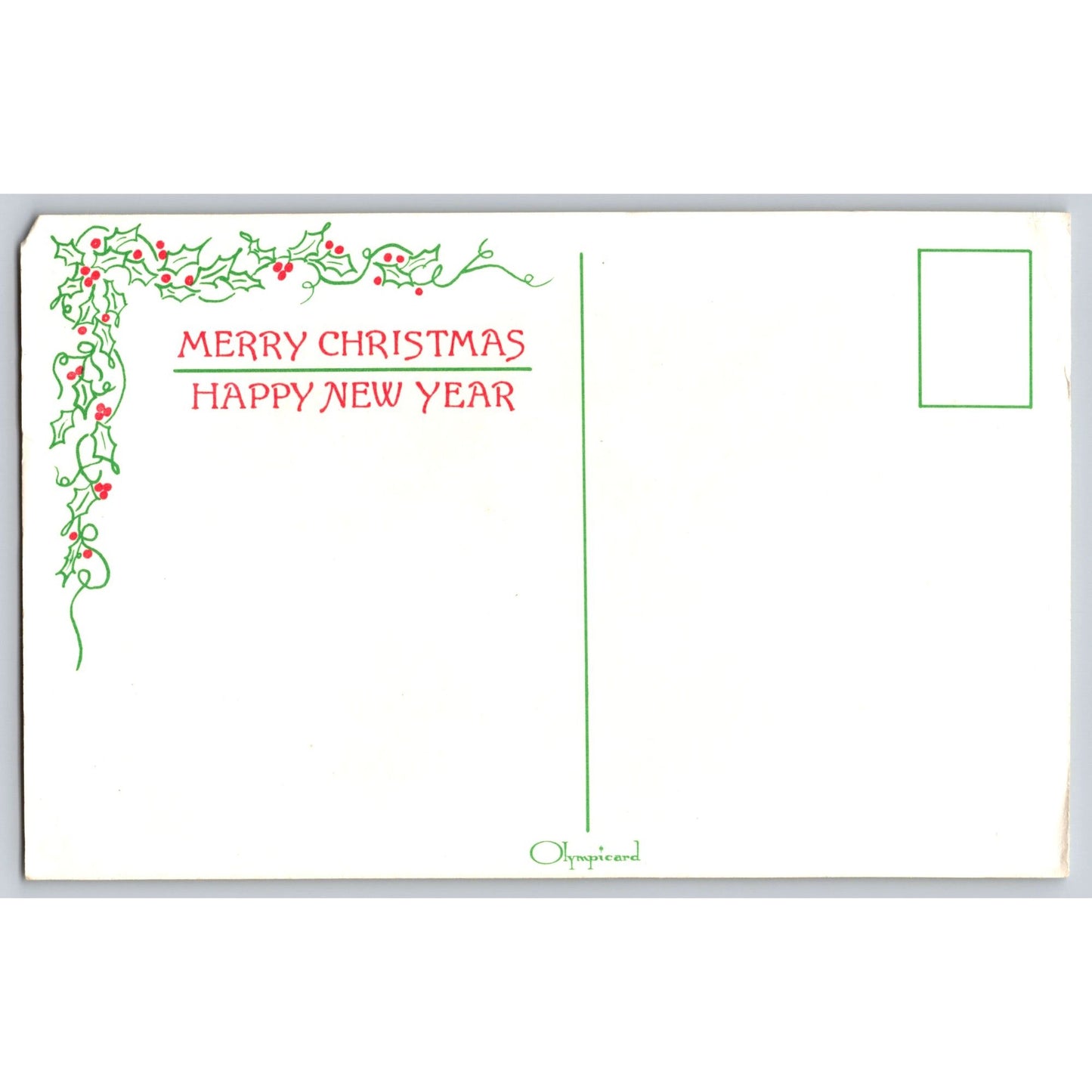 Christmas Postcard With Snowy Cottage Scene & With Best Christmas Wishes Text