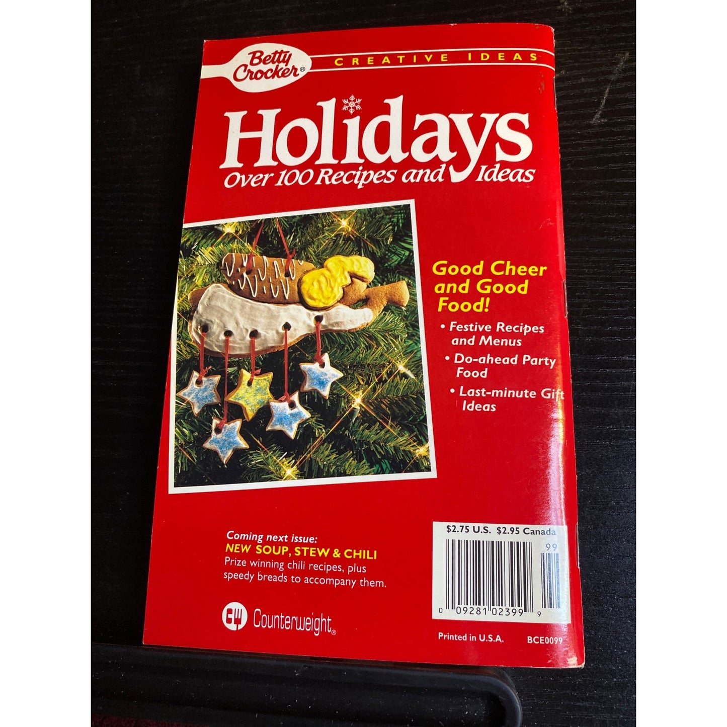 Betty Crocker Holidays Recipe Magazine Cookbook Booklet December 1994