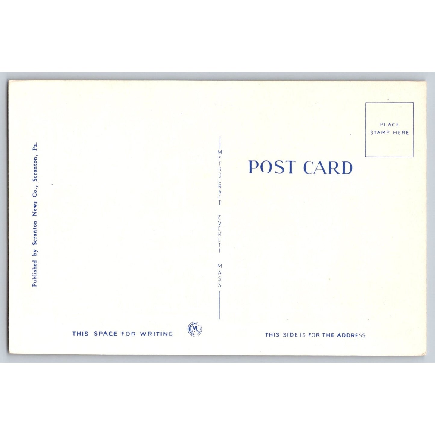 Scranton PA Pennsylvania State Hospital & Nurses' Home White Border Postcard