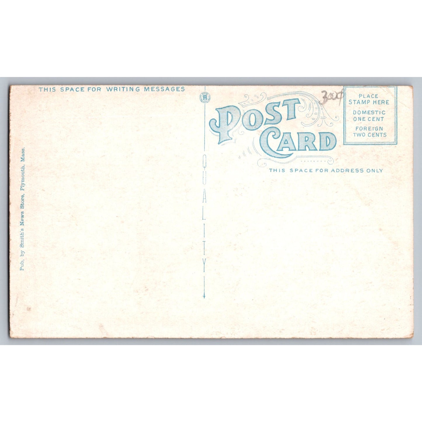 Plymouth MA Massachusetts Old Fort & Meeting House Postcard Smiths News Shop