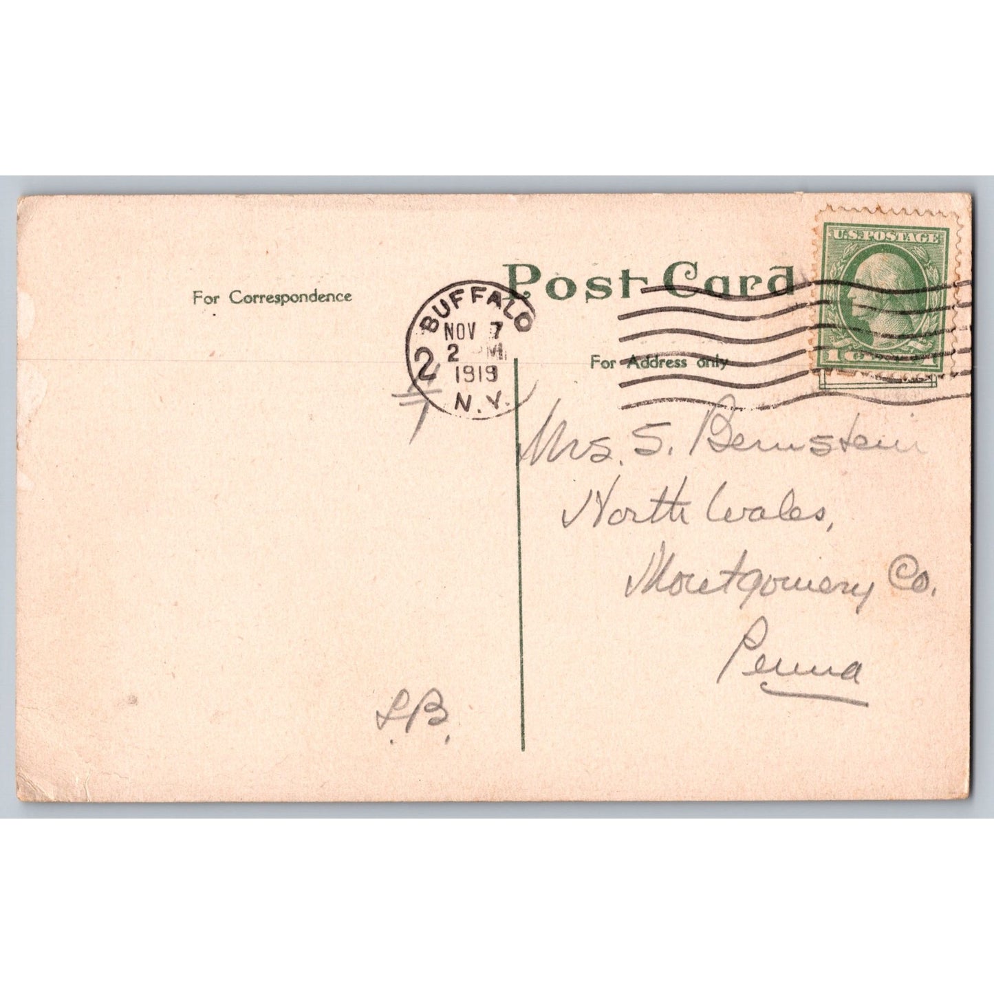 Buffalo NY New York Main Street & Lafayette Square 1919 Divided Back Postcard
