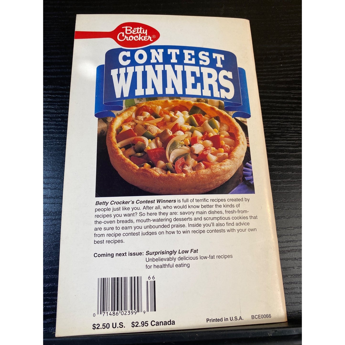 Betty Crocker Contest Winners Cookbook Booklet 1992 Prizewinning Recipes