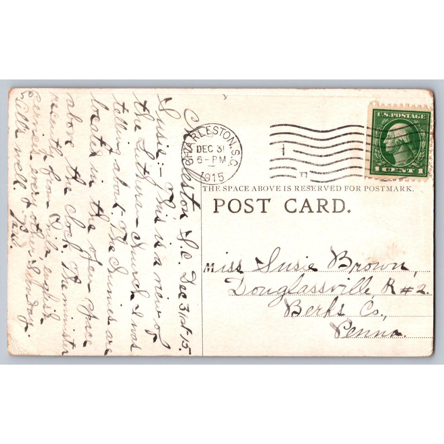 Charleston SC South Carolina St Mathews German Lutheran Church 1915 Postcard