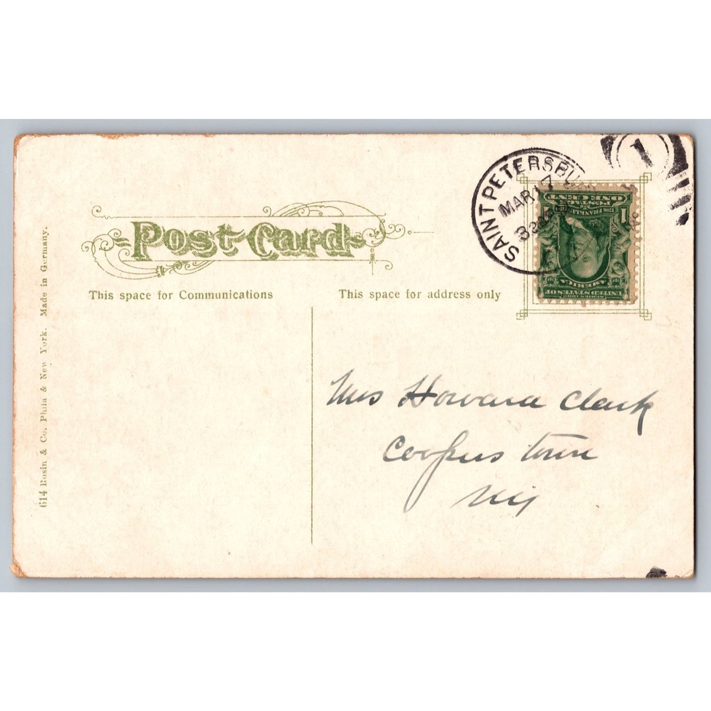 St Augustine FL Florida Ponce de Leon Outer Entrance 1914 Divided Back Postcard