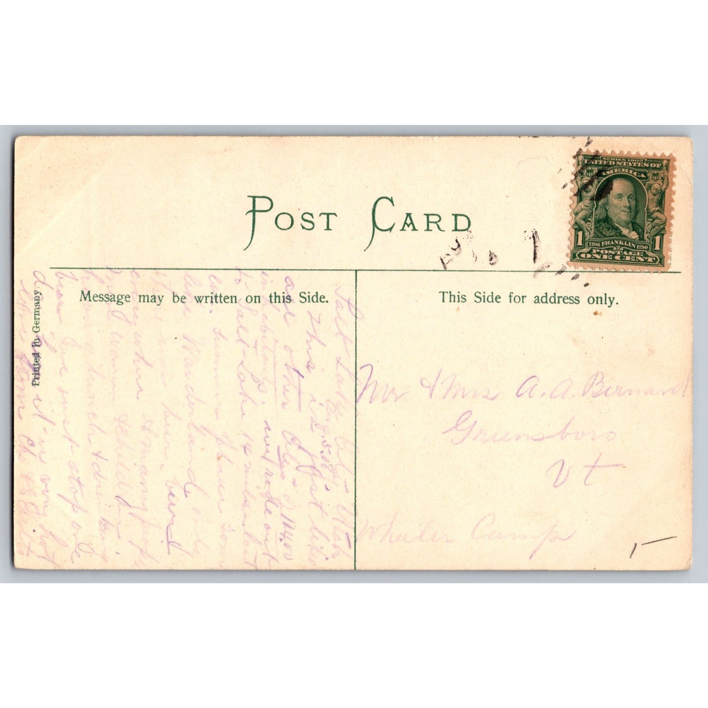 Salt Lake City UT Utah Mormon Temple Square 1910 Divided Back Postcard Used