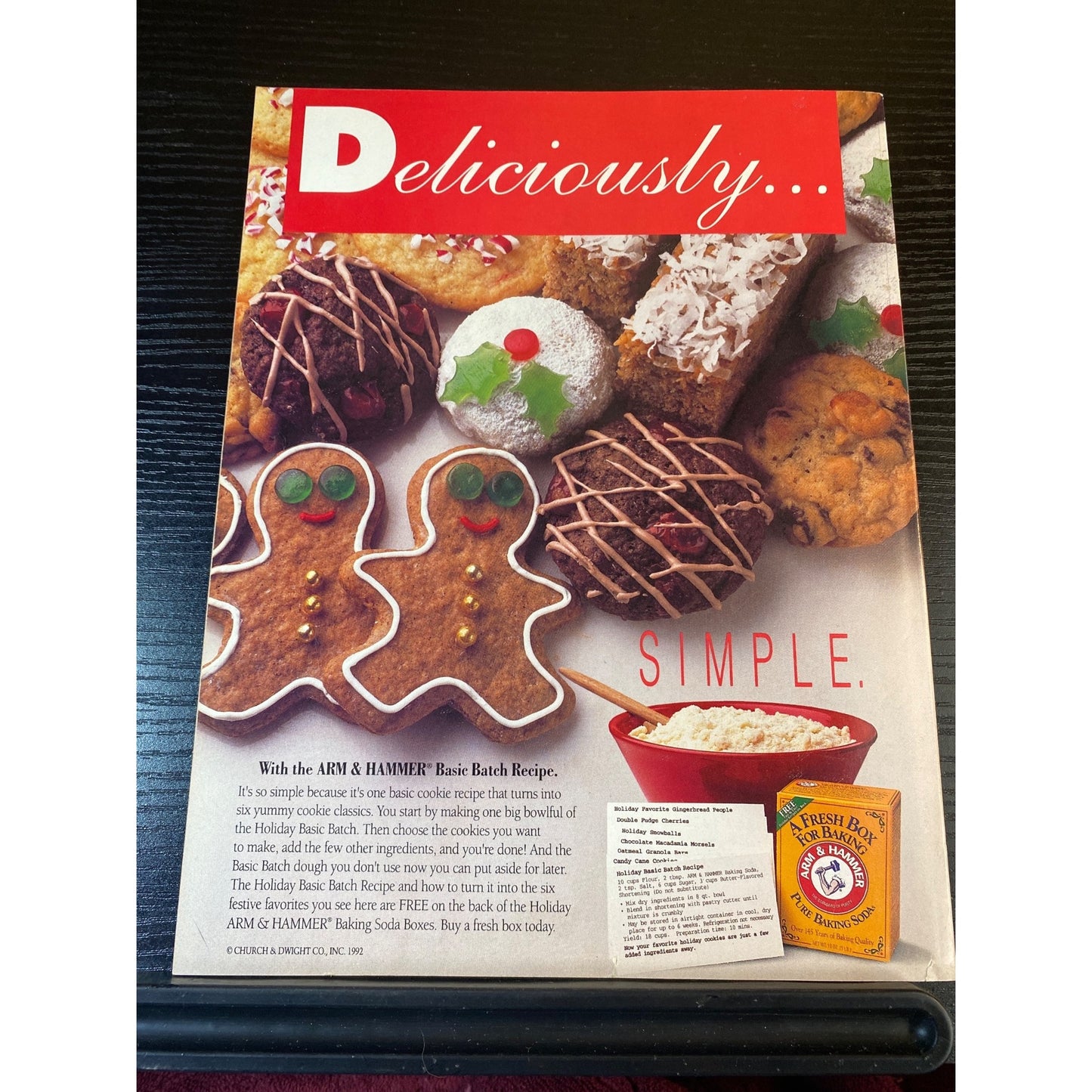 Better Homes & Gardens Christmas Cookies Magazine 1992 Holiday Recipes & Tips