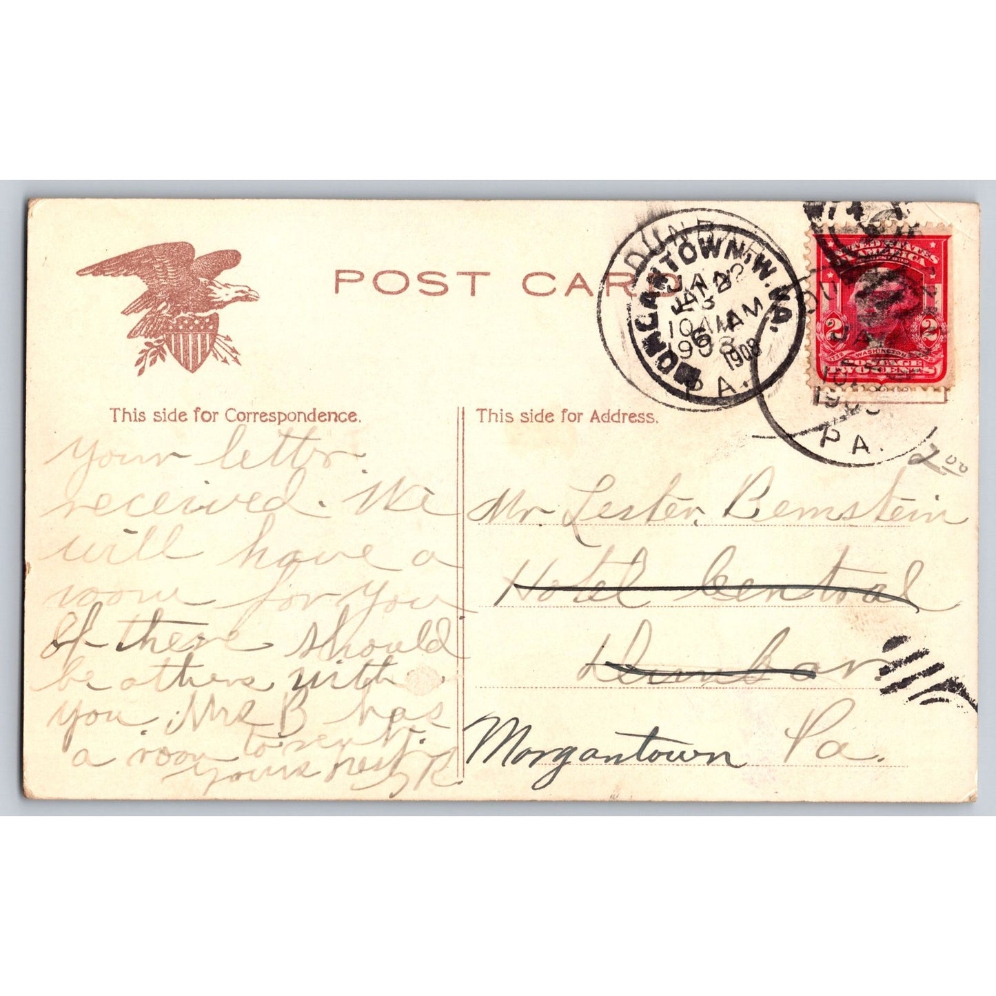 Morgantown WV West Virginia Agricultural Experiment Station 1908 Postcard Used